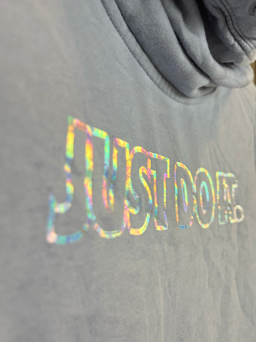 Nike лилаво hoodie холограмен надпис