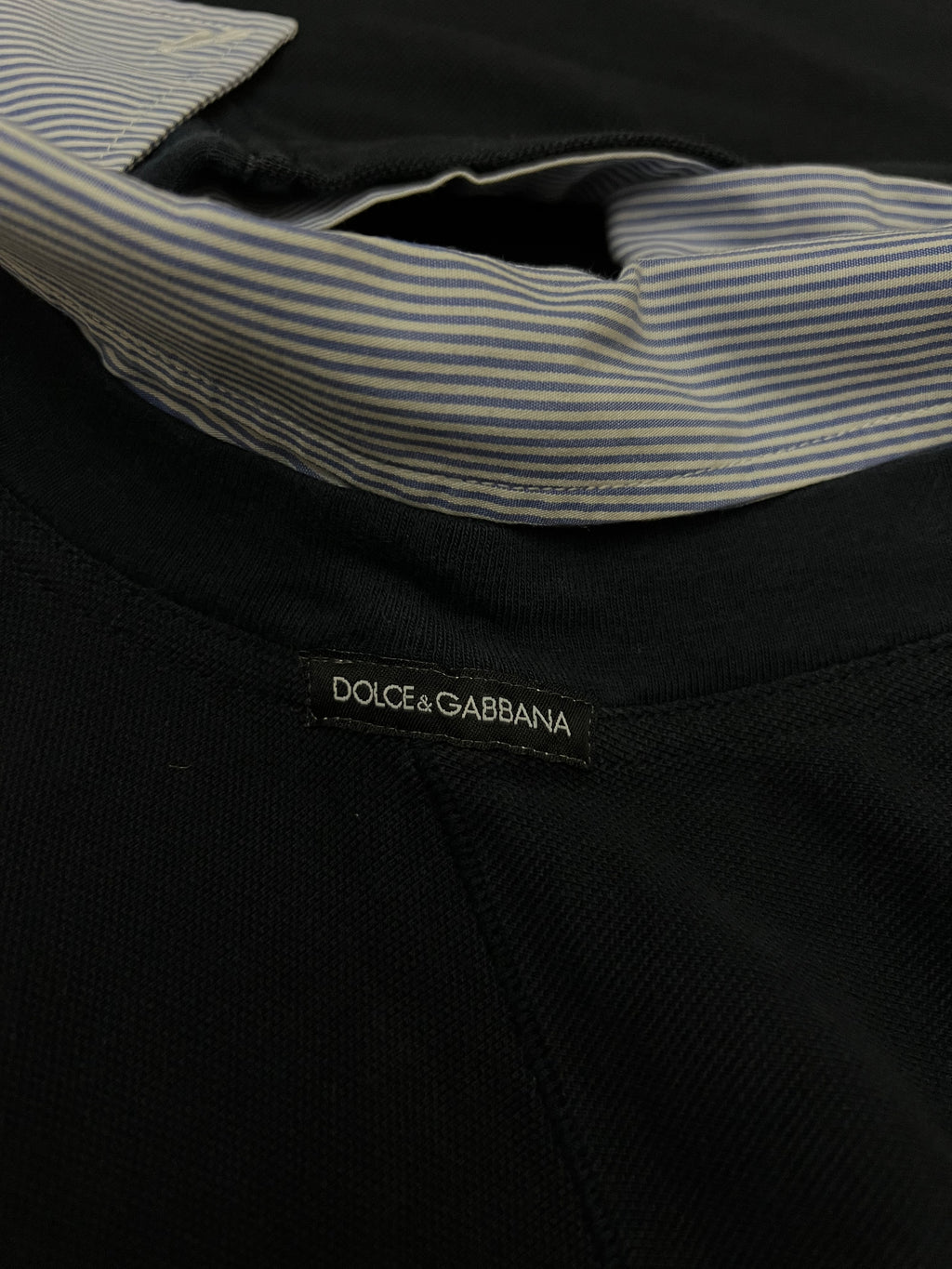 Dolce&Gabanna тъмносиня блуза с яка