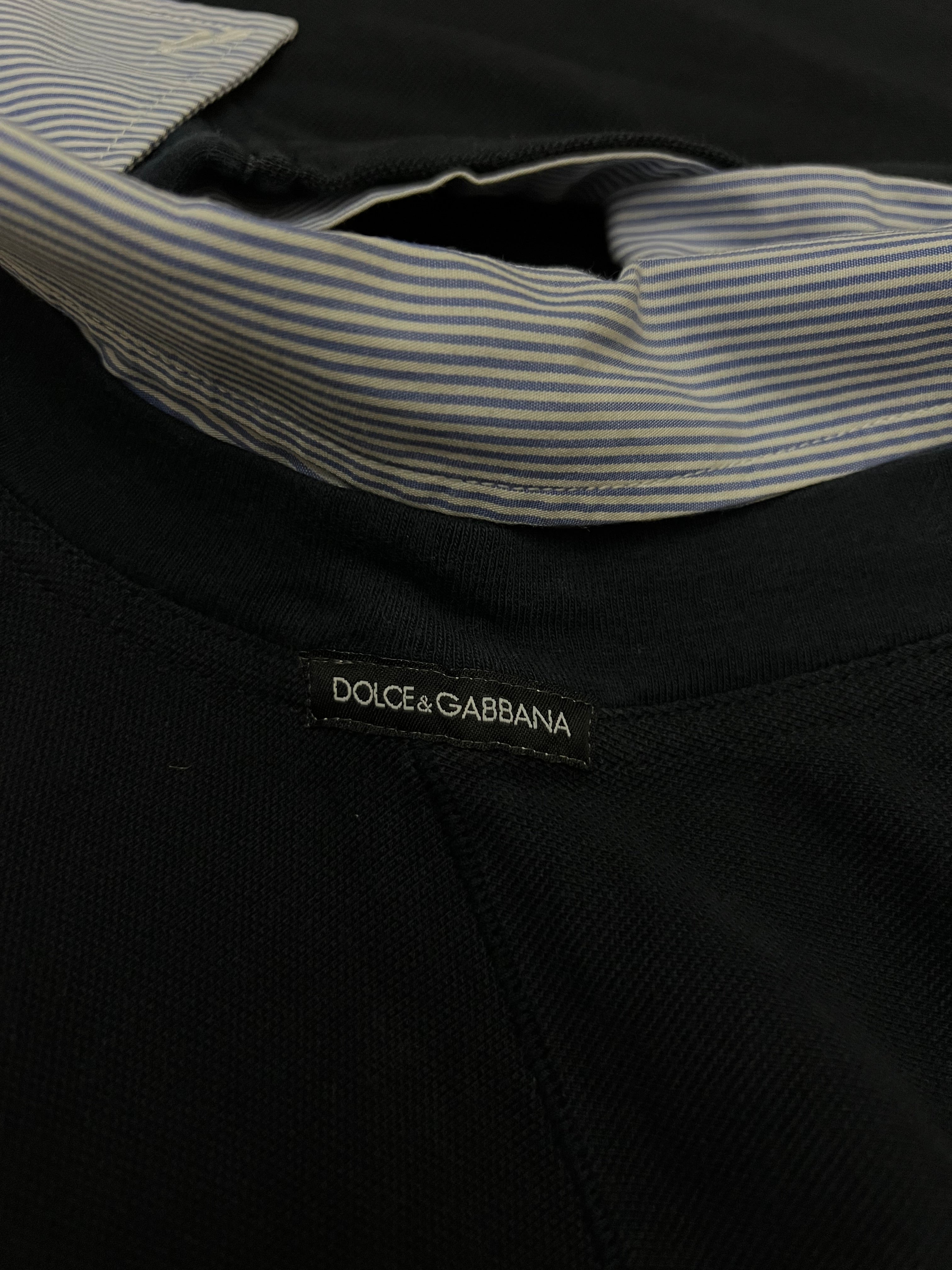 Dolce&Gabanna тъмносиня блуза с яка