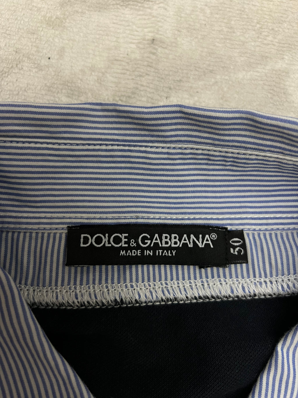 Dolce&Gabanna тъмносиня блуза с яка