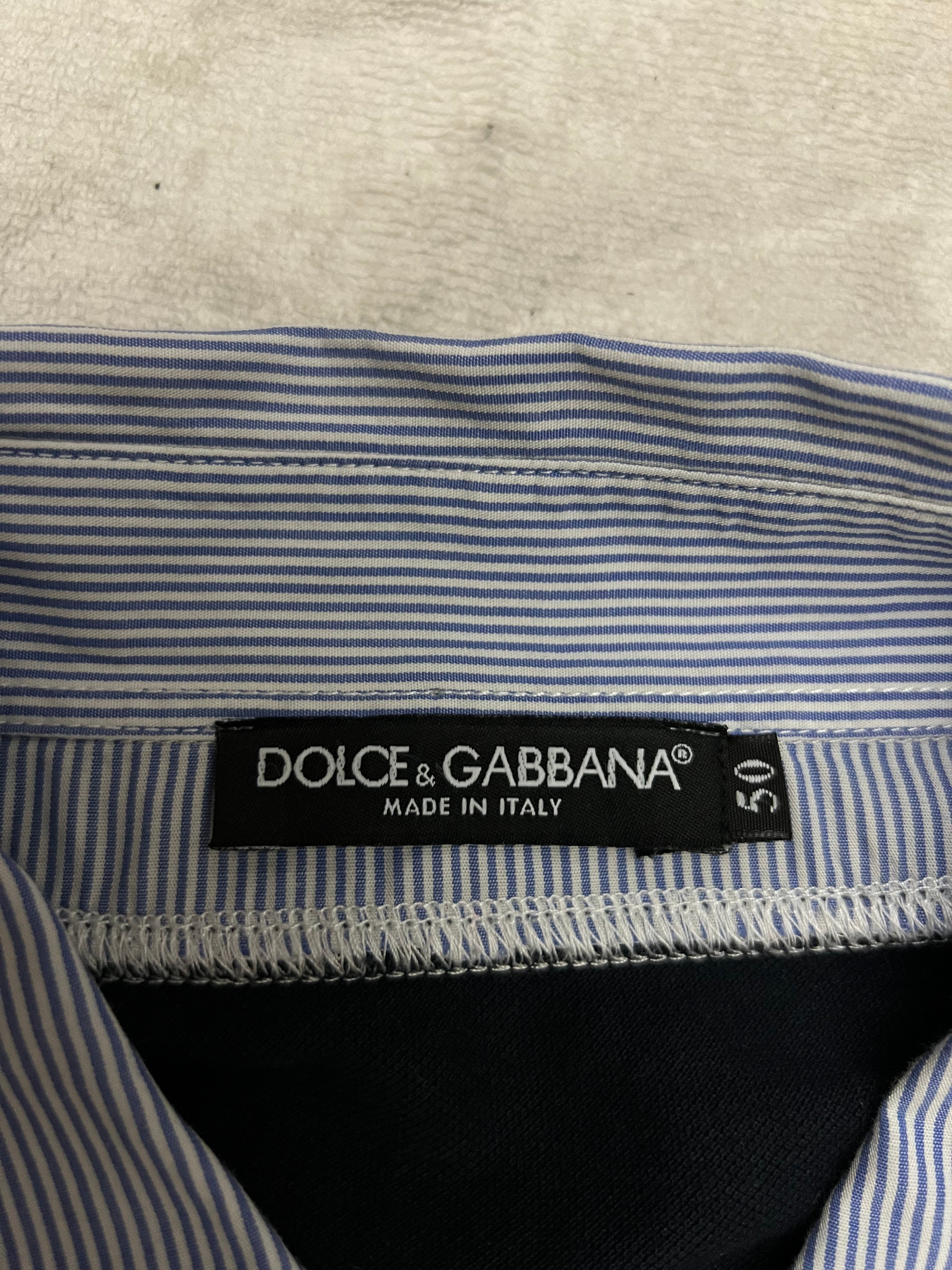 Dolce&Gabanna тъмносиня блуза с яка