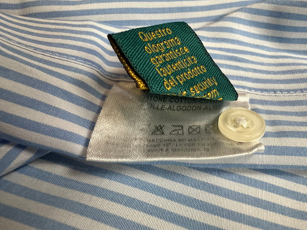 LaMartina светлосиня раирана риза с нашивки