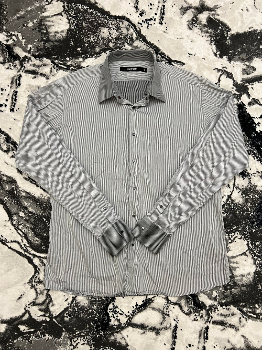 Lagerfeld сива раирана риза