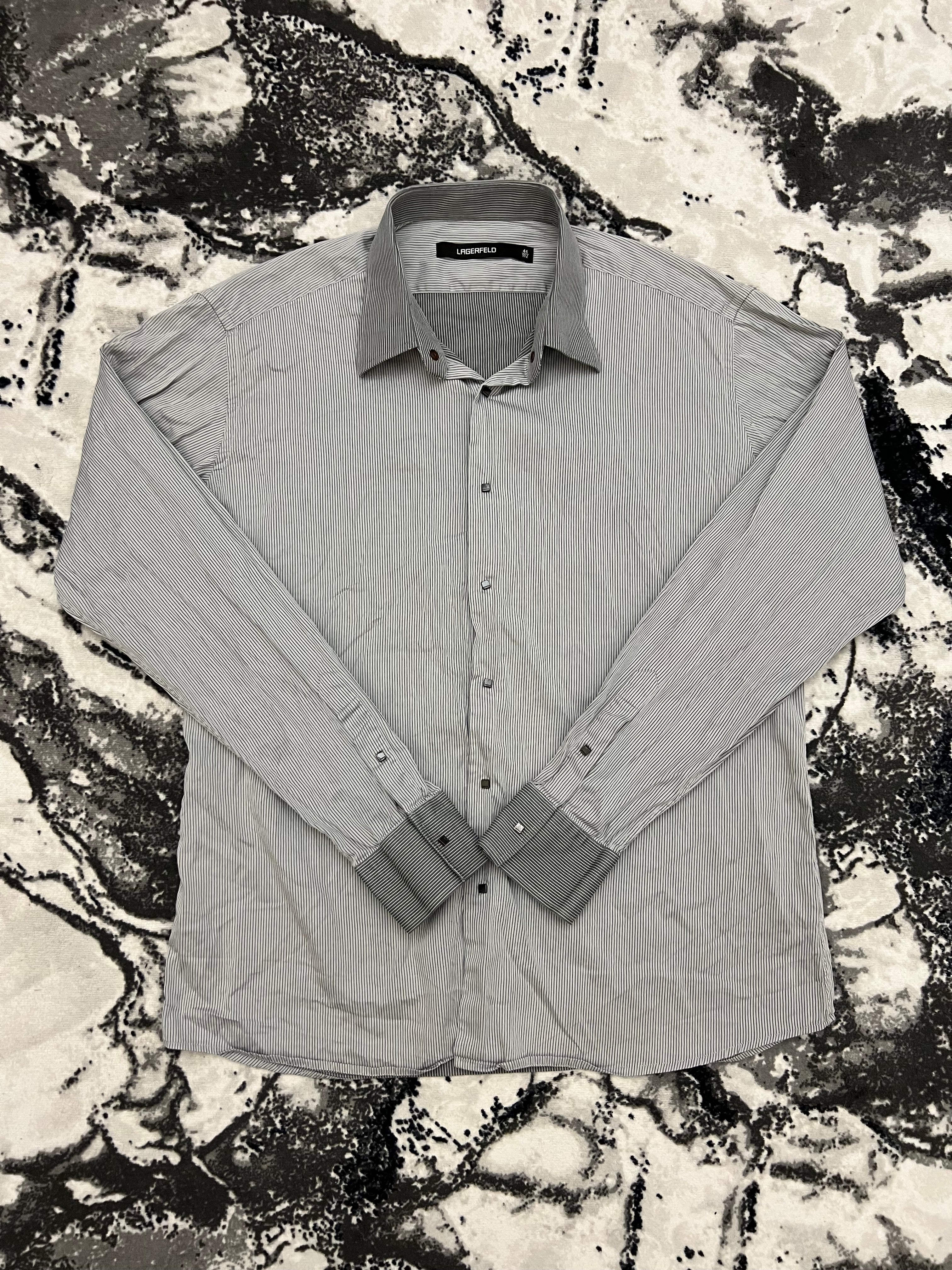Lagerfeld сива раирана риза