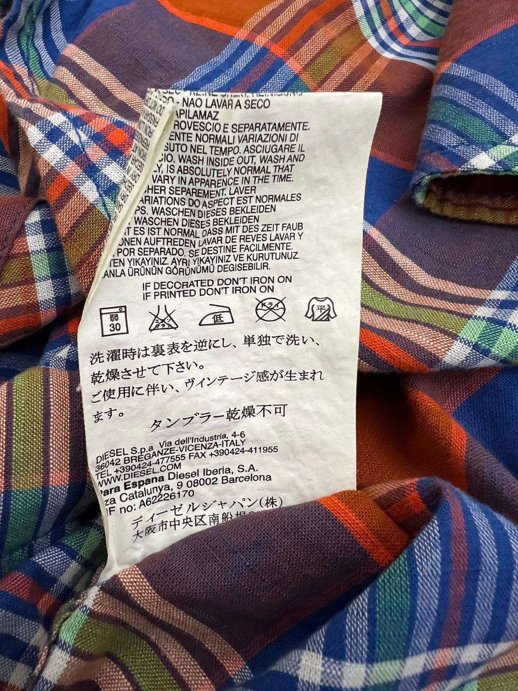 Diesel шарена карирана риза