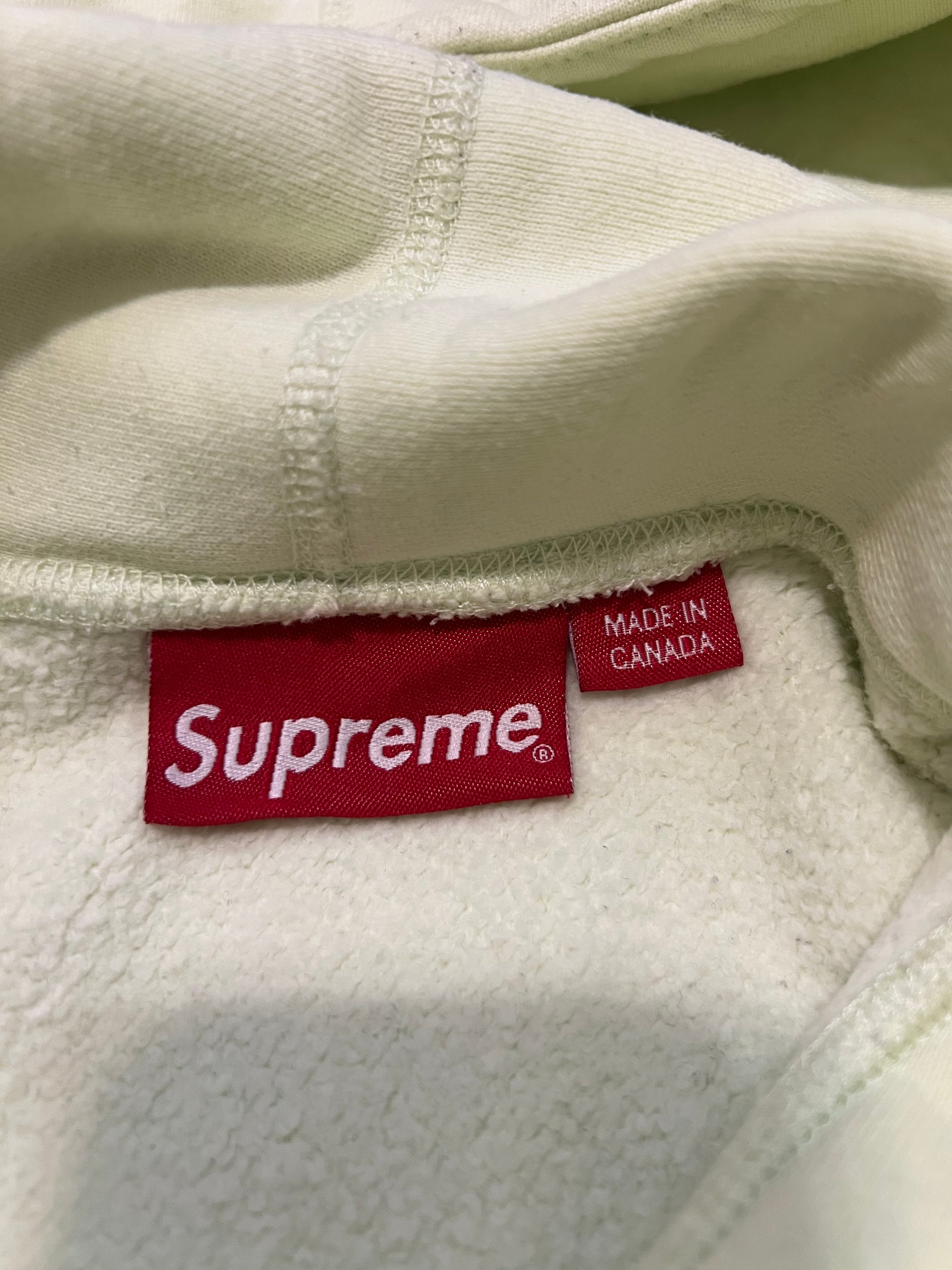Supreme pale lime hoodie fw17