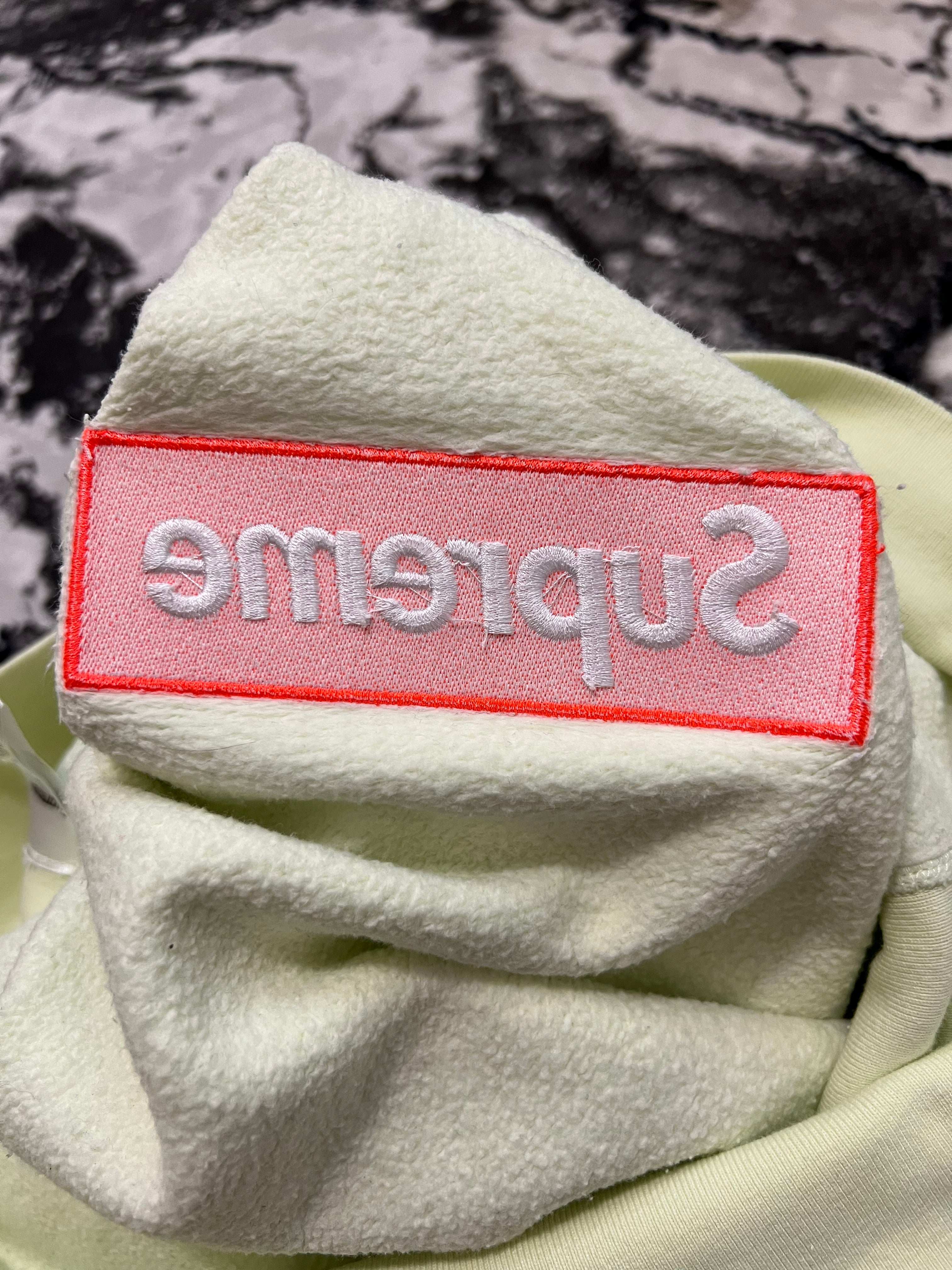 Supreme pale lime hoodie fw17