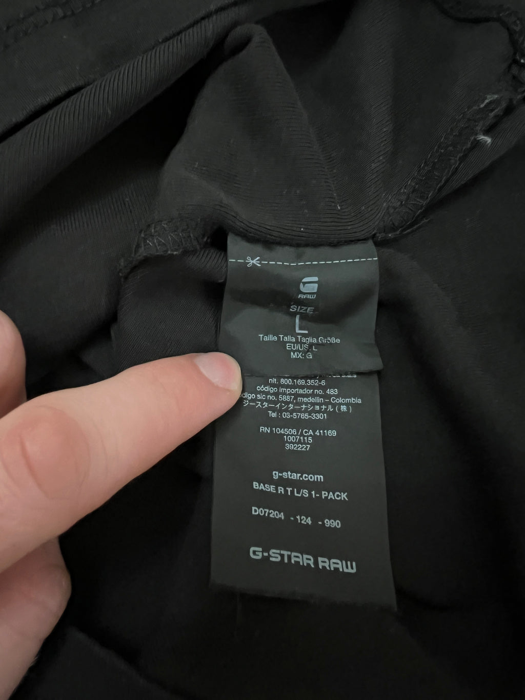 G-Star Raw черна еластична блуза