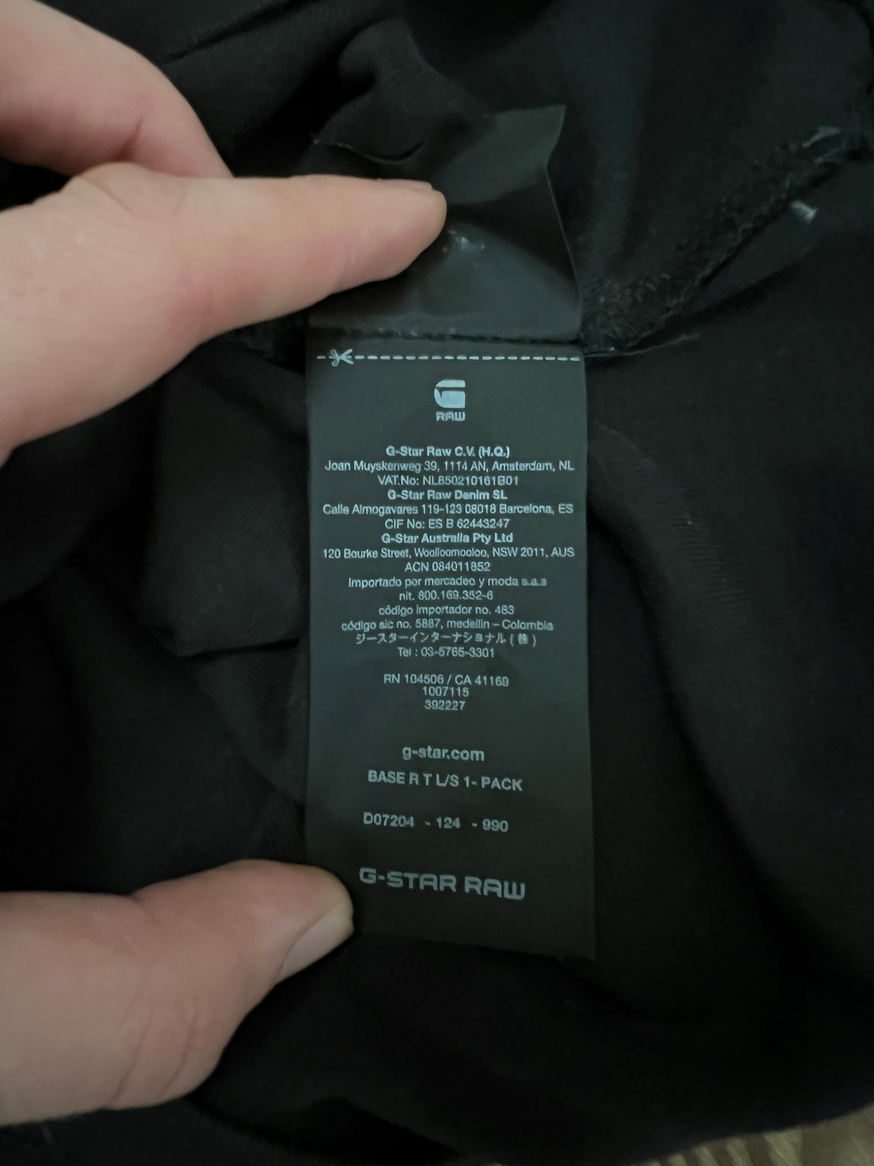 G-Star Raw черна еластична блуза