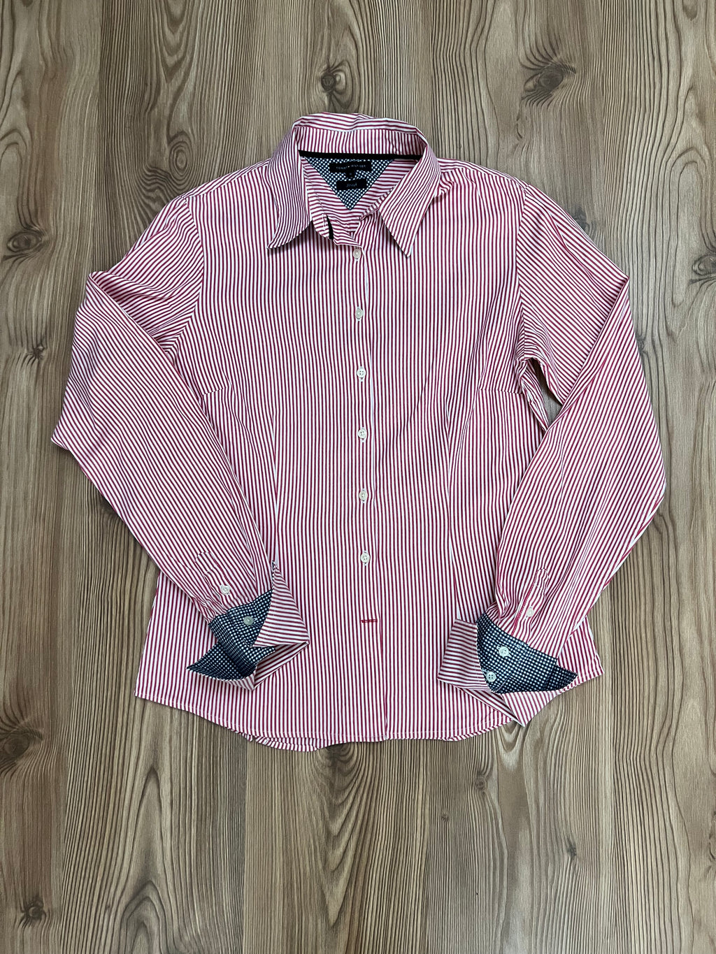 Tommy Hilfigher раирана червено-бяла дамска риза