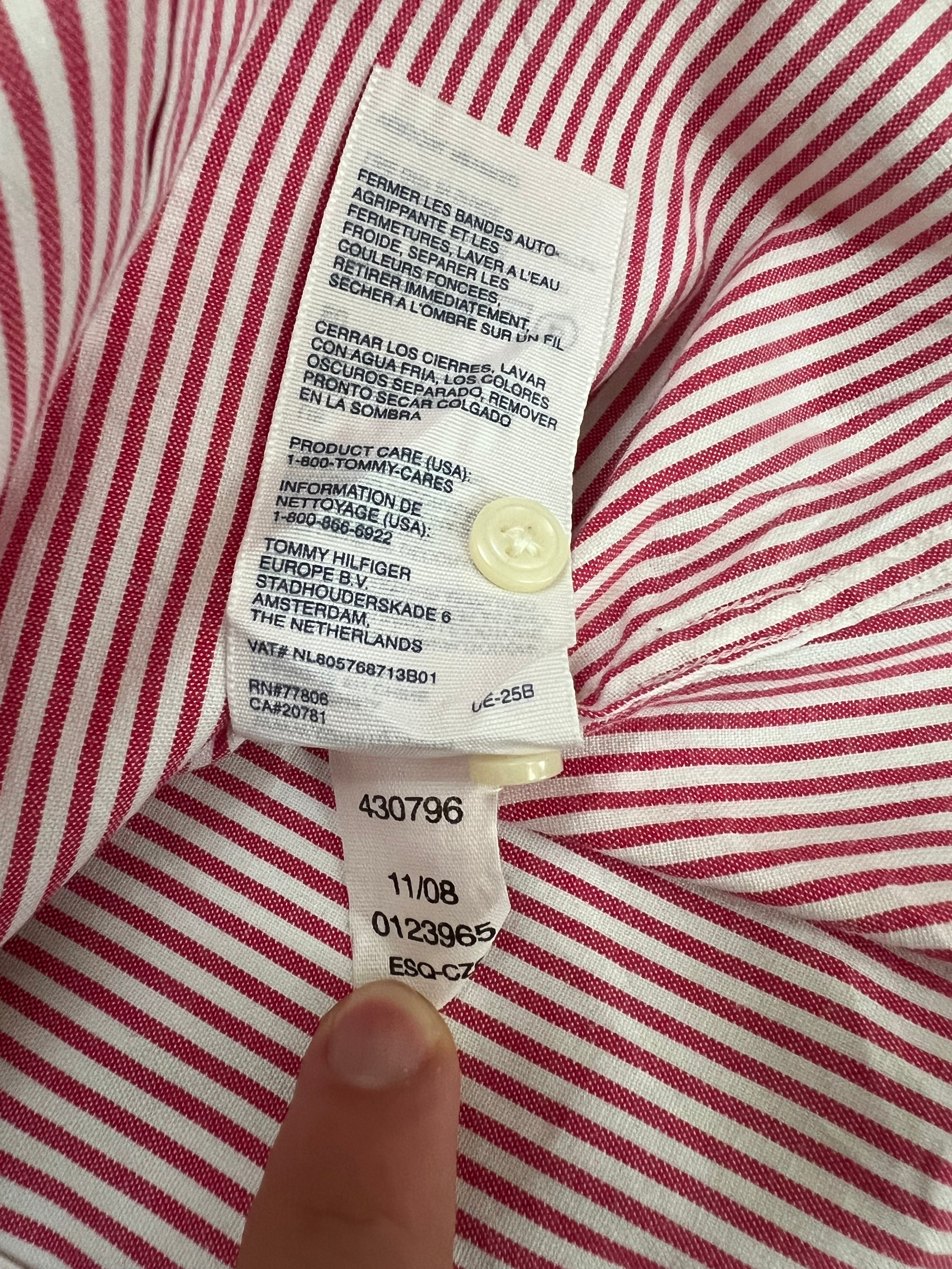 Tommy Hilfigher раирана червено-бяла дамска риза