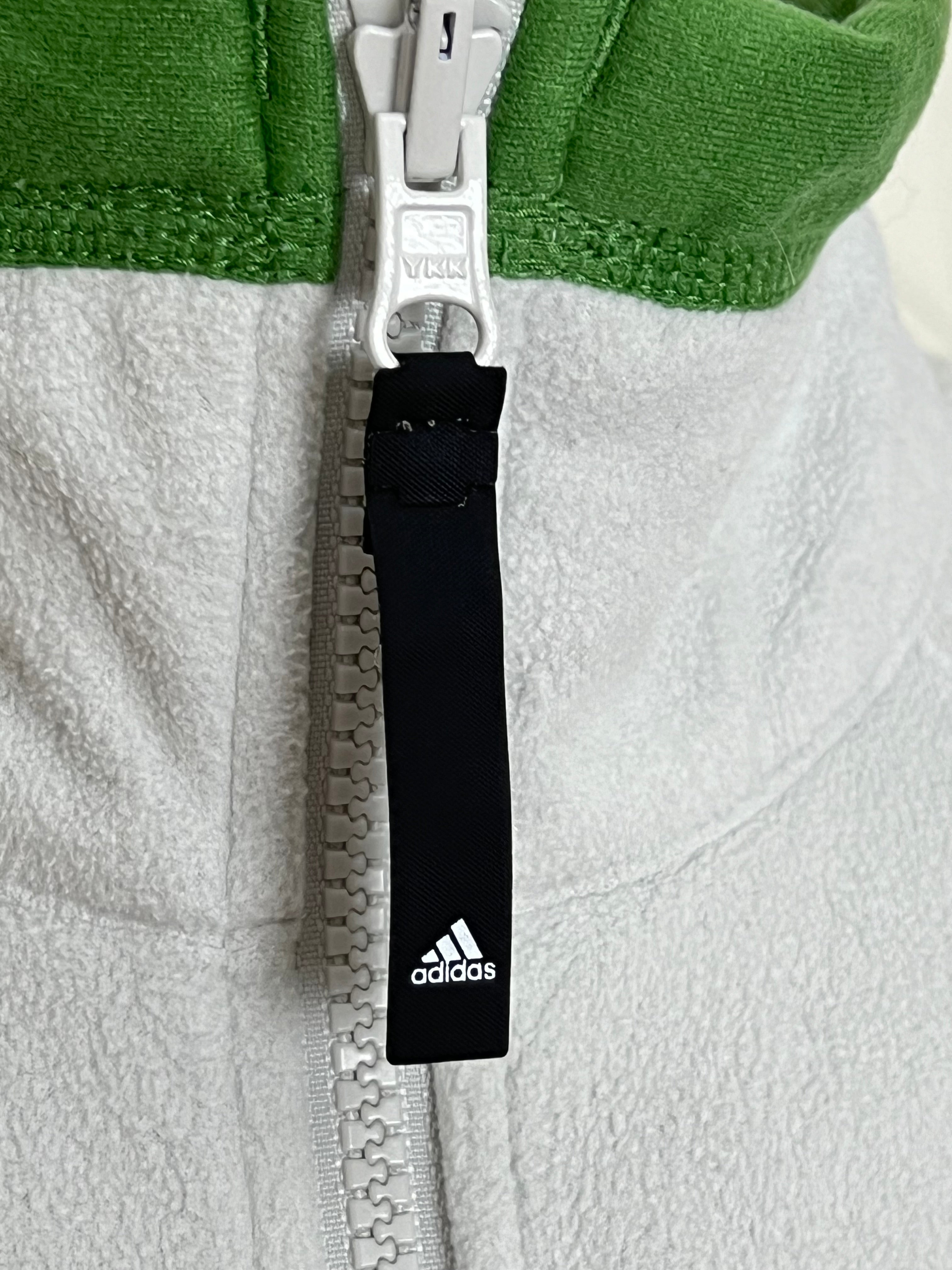 Adidas светлозелено поларно горнищес цип