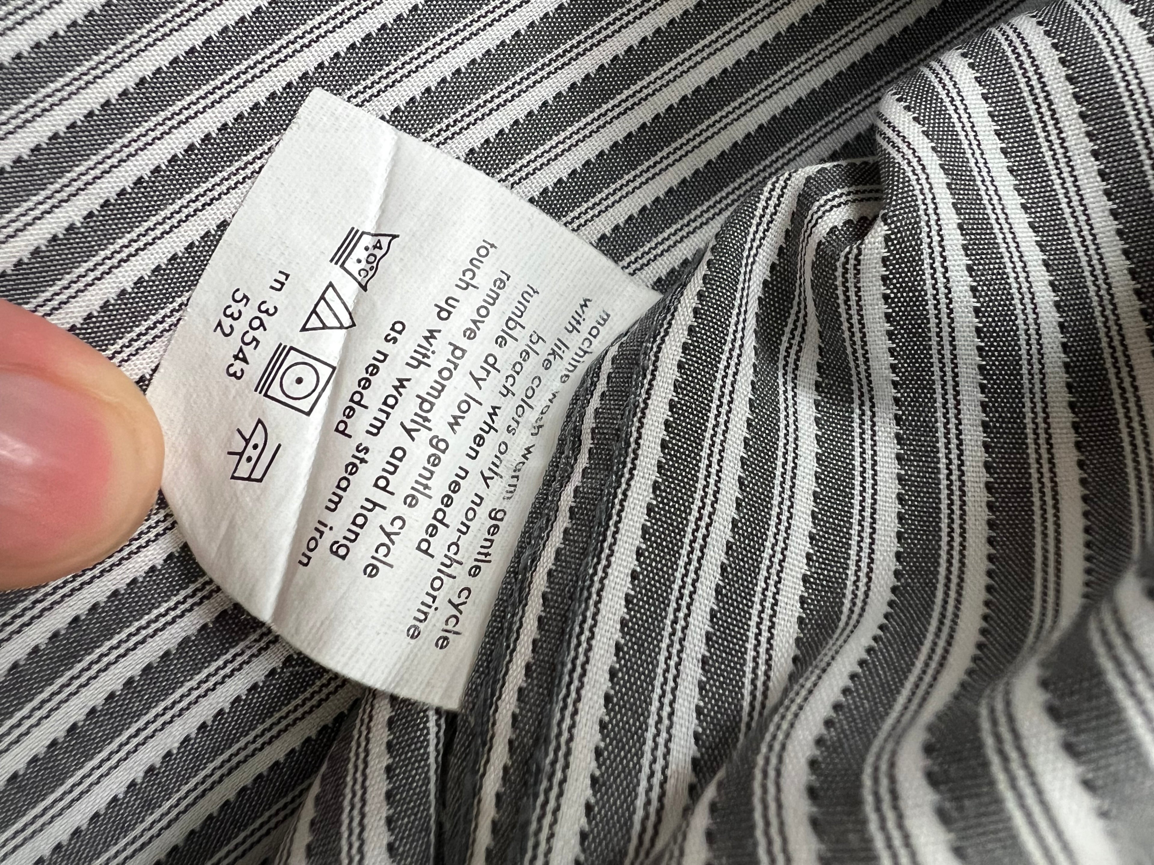 Calvin Klein раирана черно-бяла риза