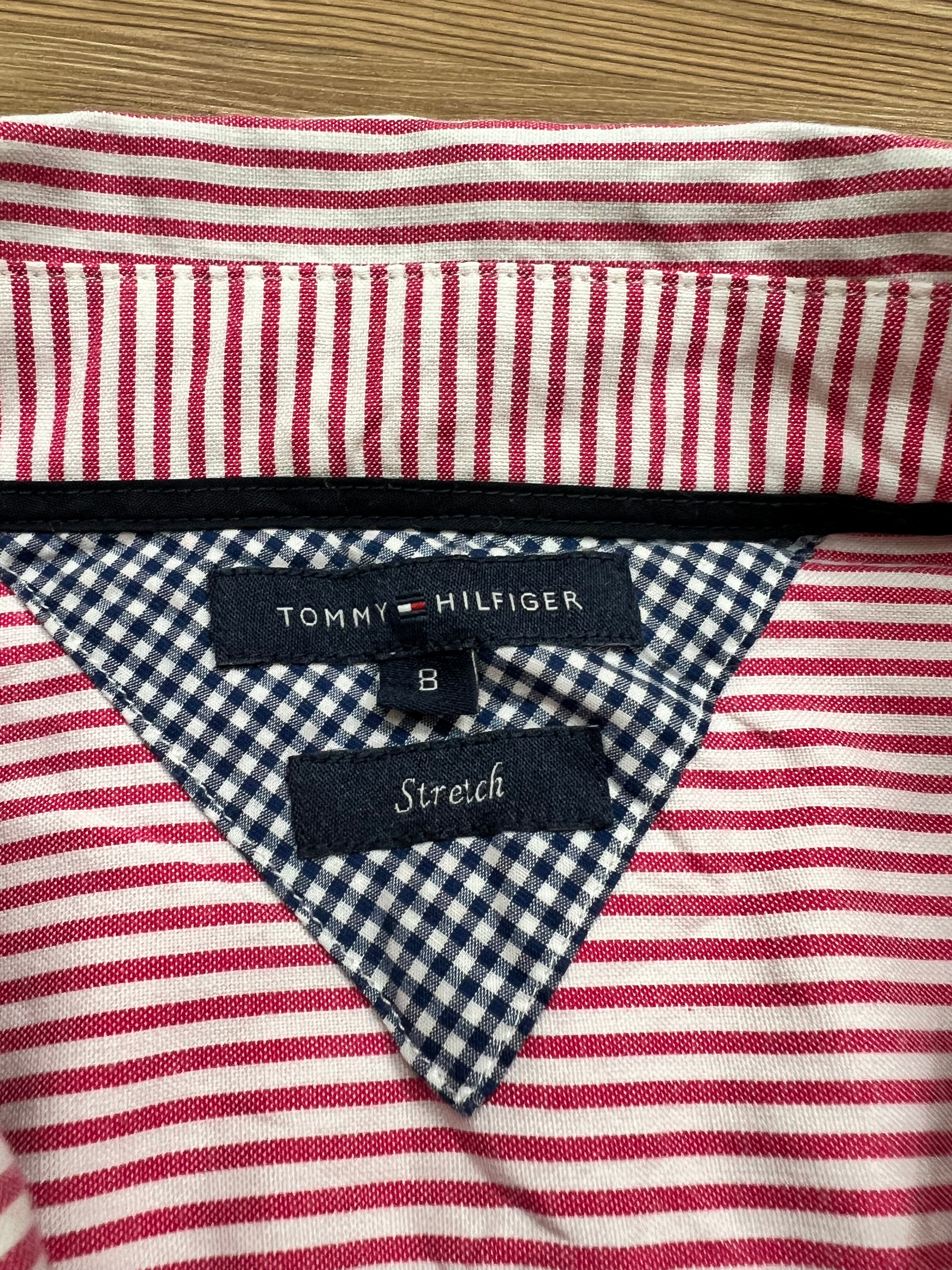 Tommy Hilfigher раирана червено-бяла дамска риза
