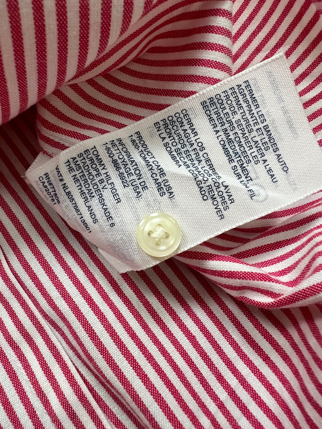 Tommy Hilfigher раирана червено-бяла дамска риза