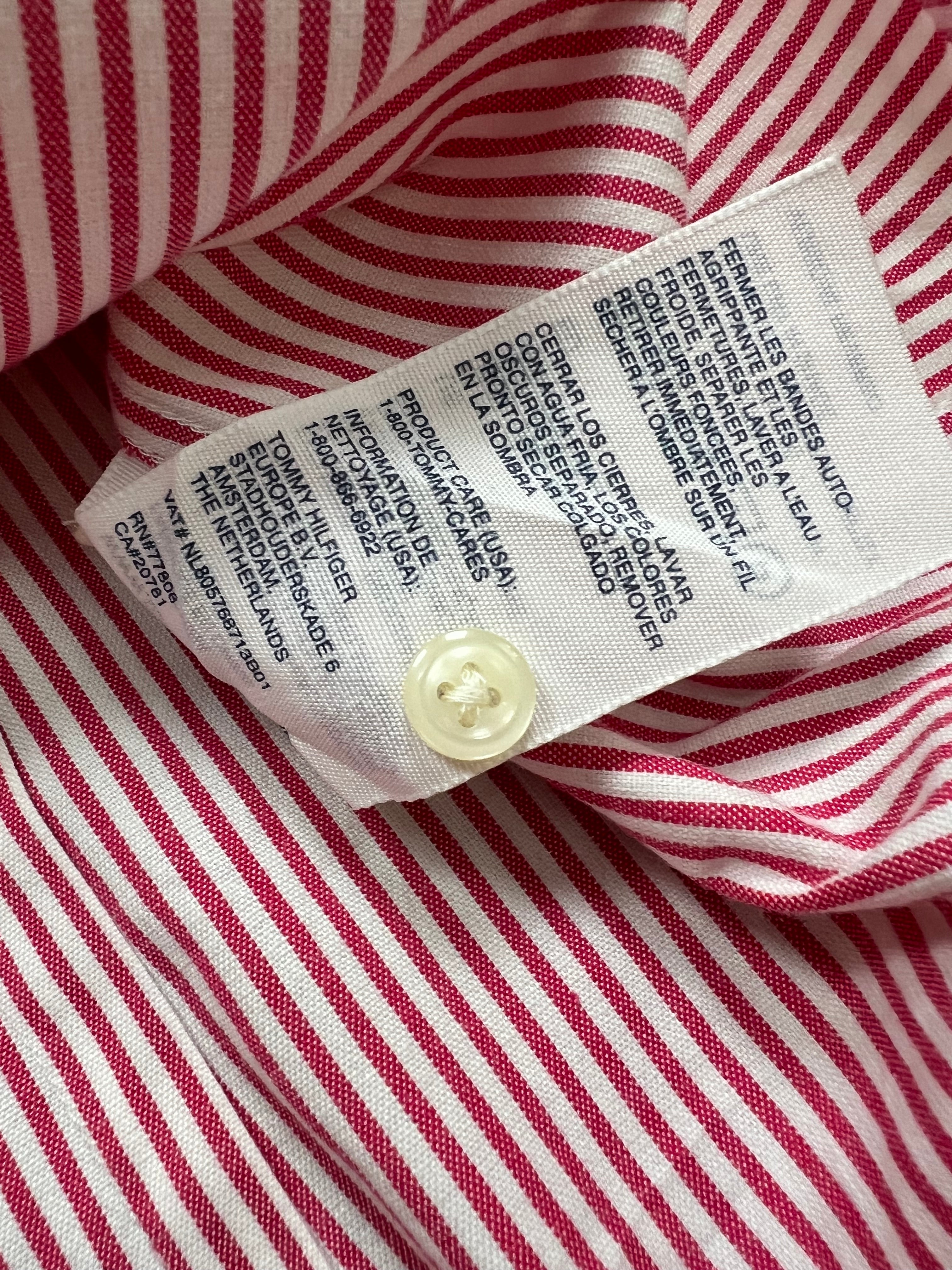Tommy Hilfigher раирана червено-бяла дамска риза