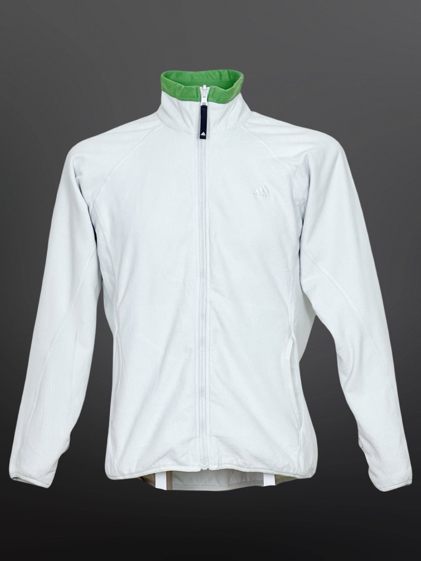 Adidas светлозелено поларно горнищес цип