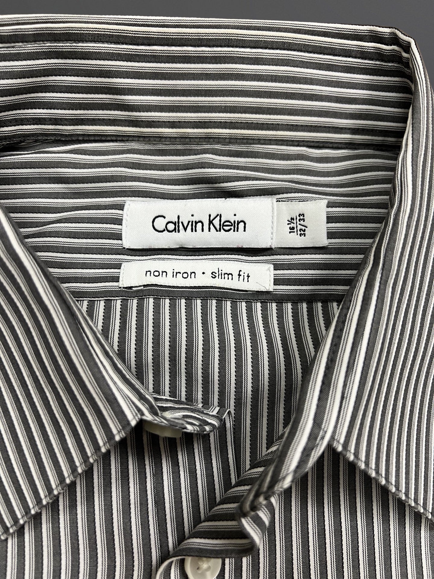 Calvin Klein раирана черно-бяла риза