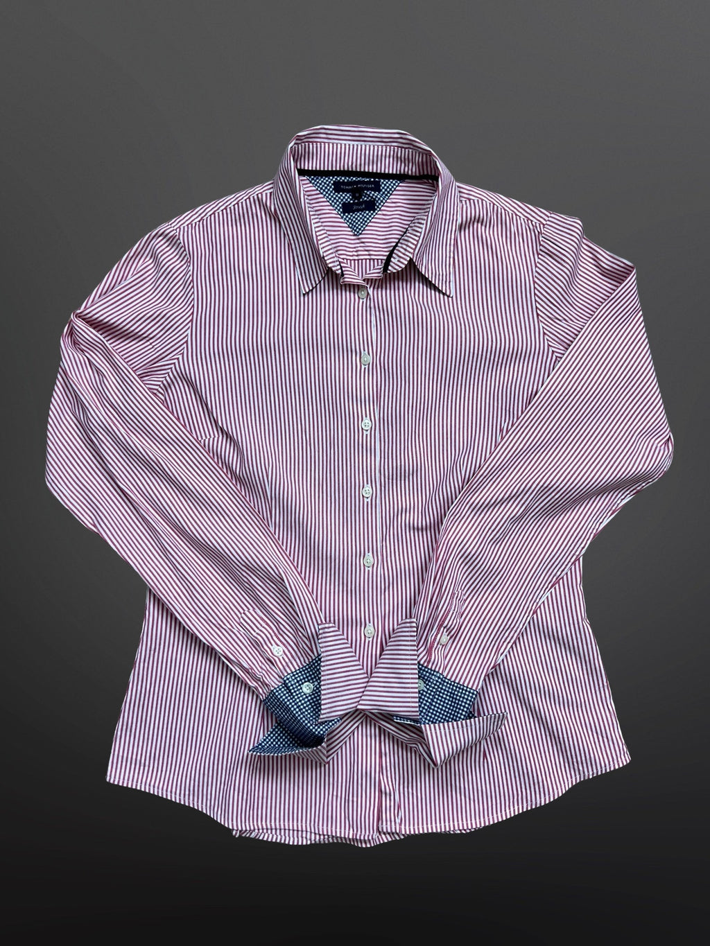 Tommy Hilfigher раирана червено-бяла дамска риза