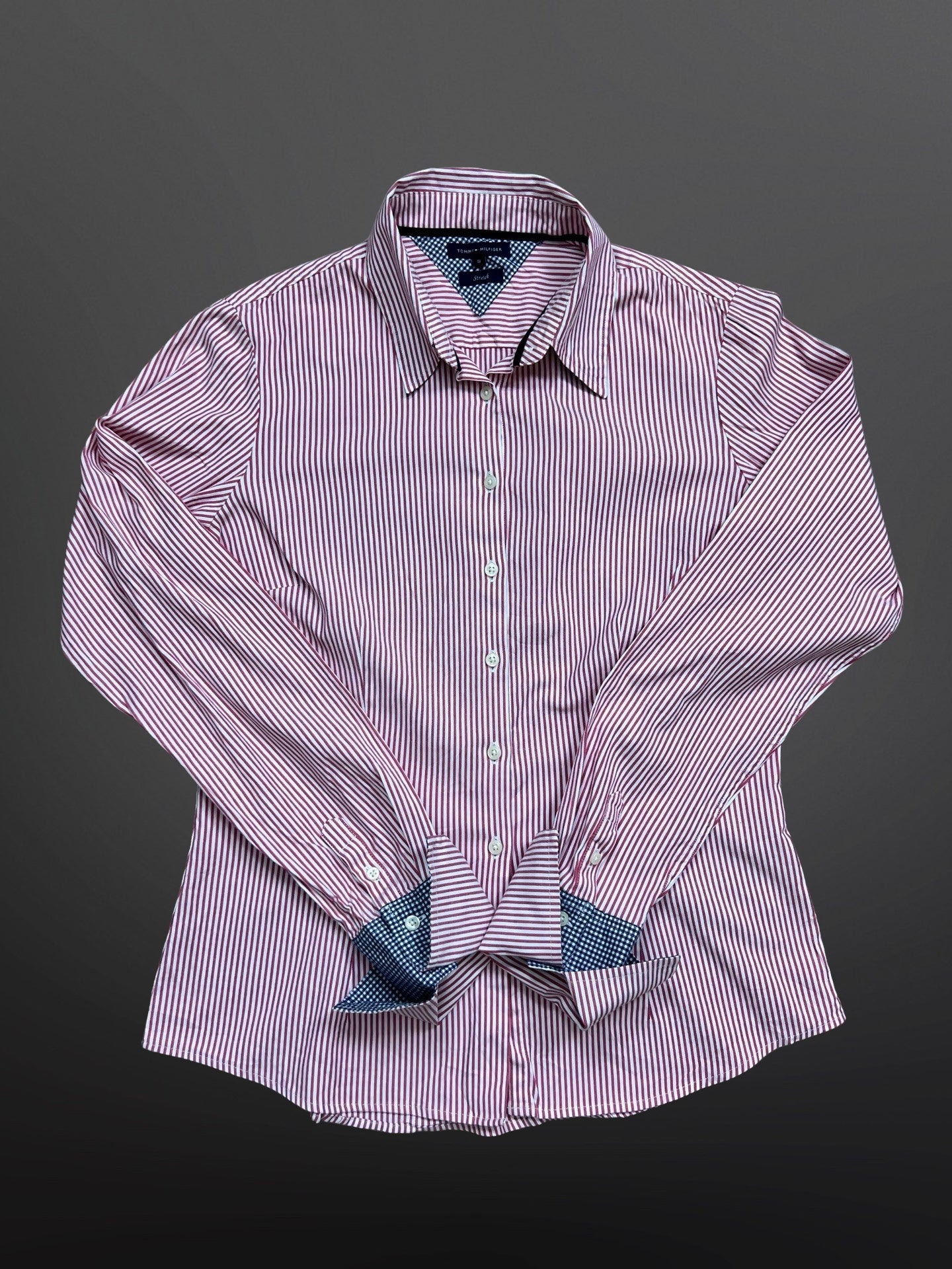 Tommy Hilfigher раирана червено-бяла дамска риза