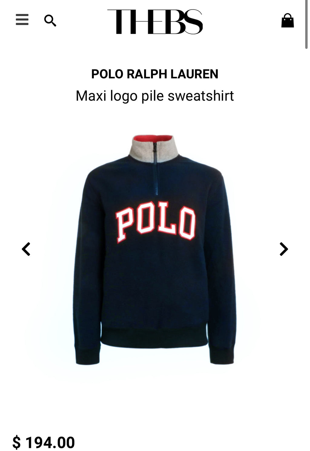 Polo леко тъмносино поларно горнище с  червена яка и 1/4 цип