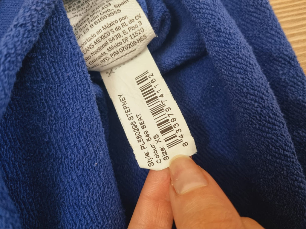 Pepe Jeans синя блуза с черно плюшено лого