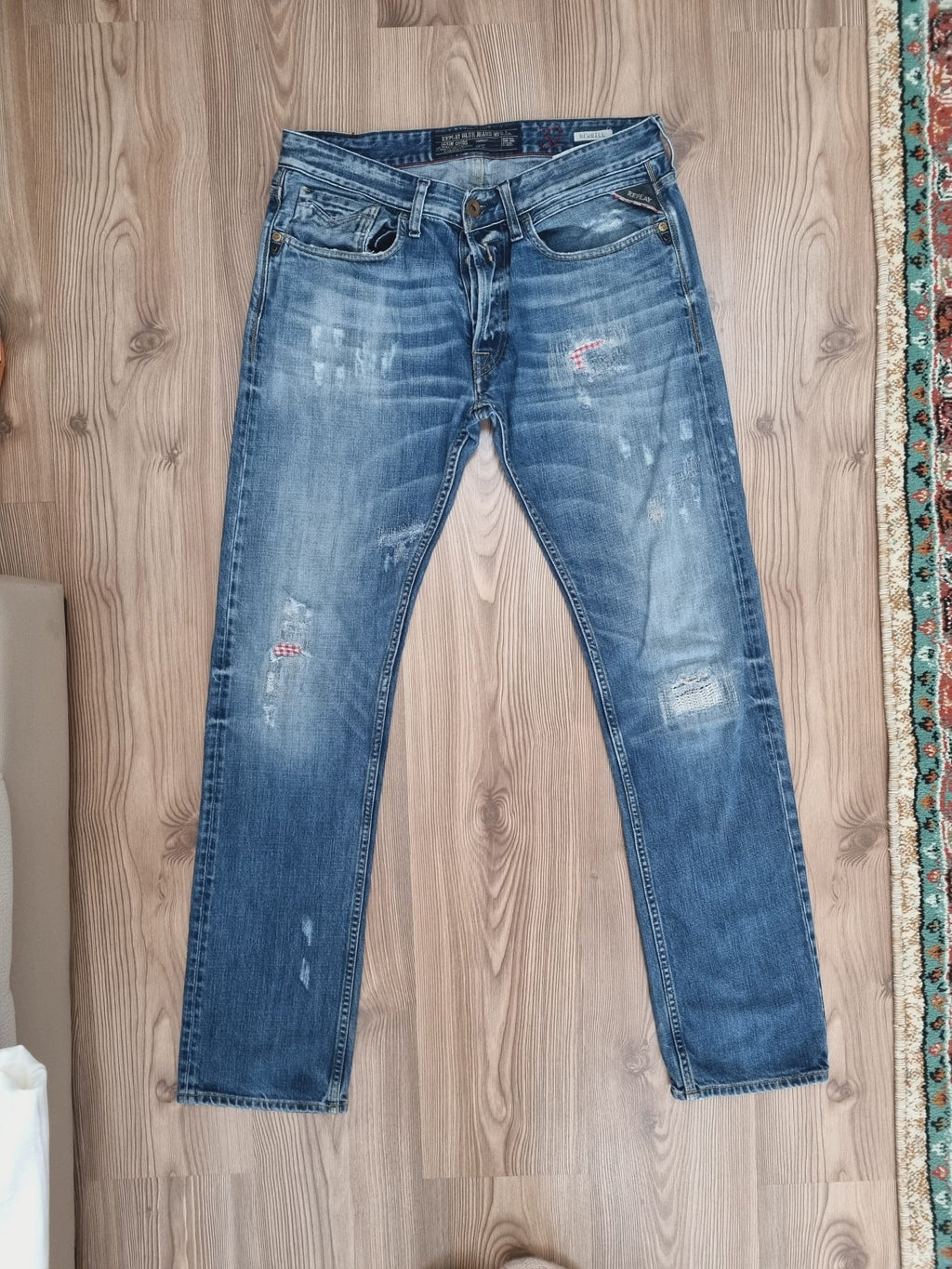 Replay светлосини дънки с кръпки