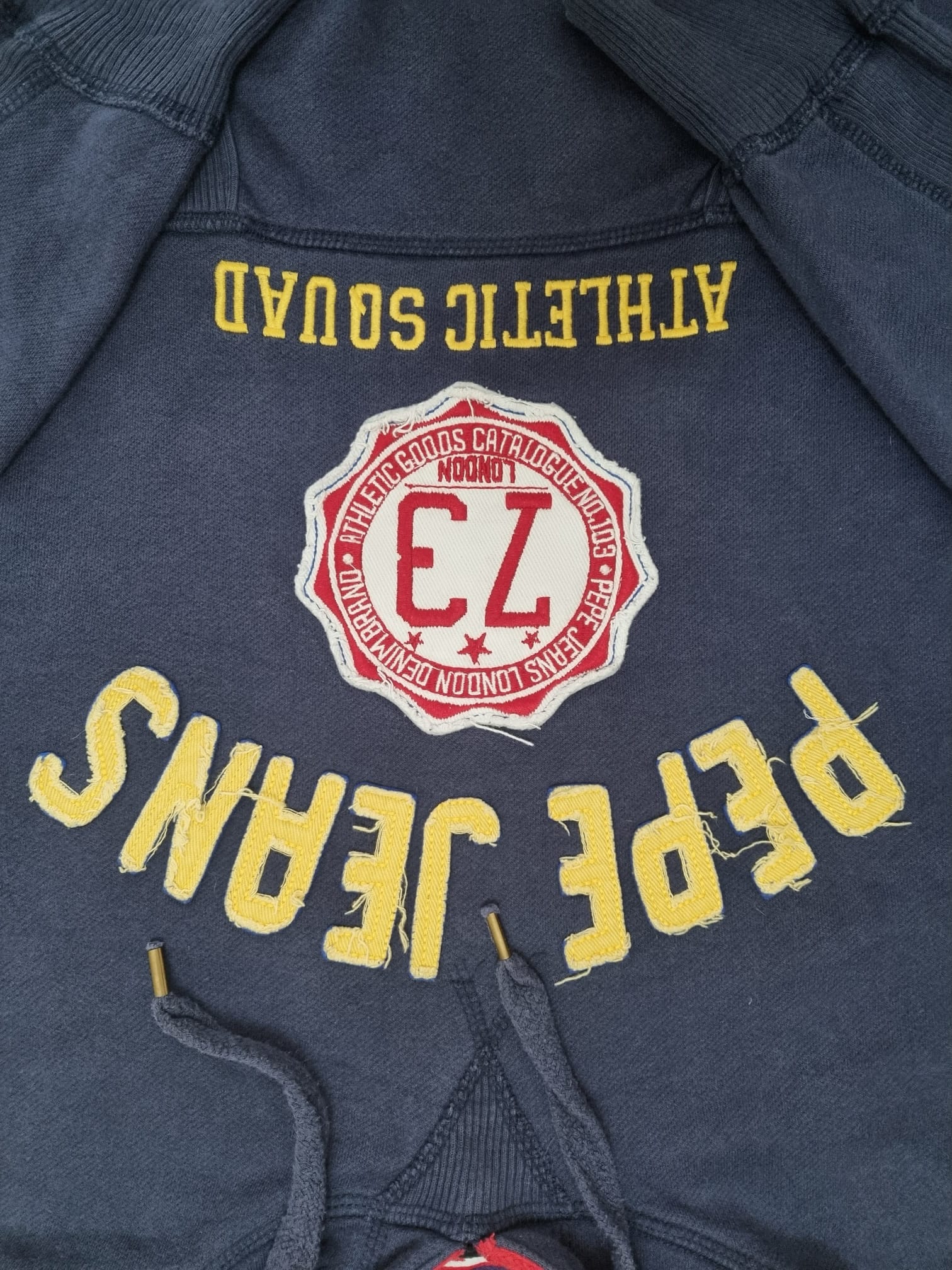 Pepe Jeans тъмносин винтидж суичер с надпис