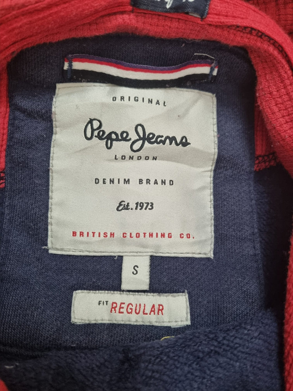 Pepe Jeans тъмносин винтидж суичер с надпис