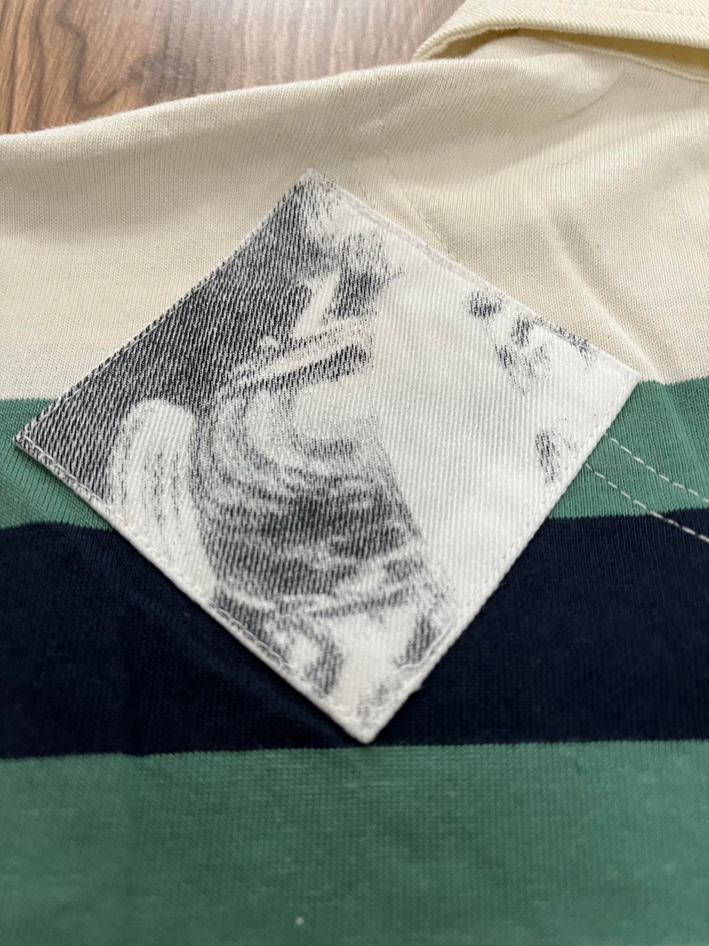 La Martina бяла раирана блуза с яка