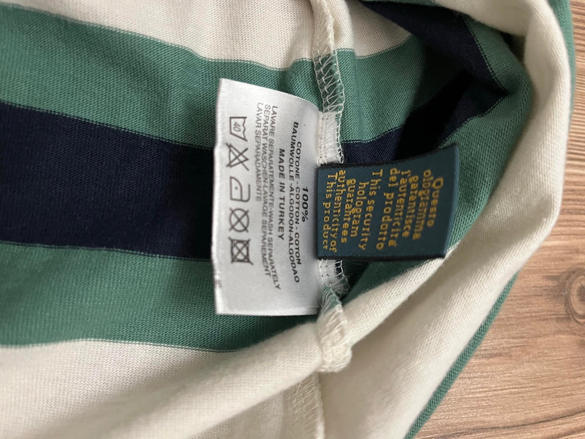 La Martina бяла раирана блуза с яка