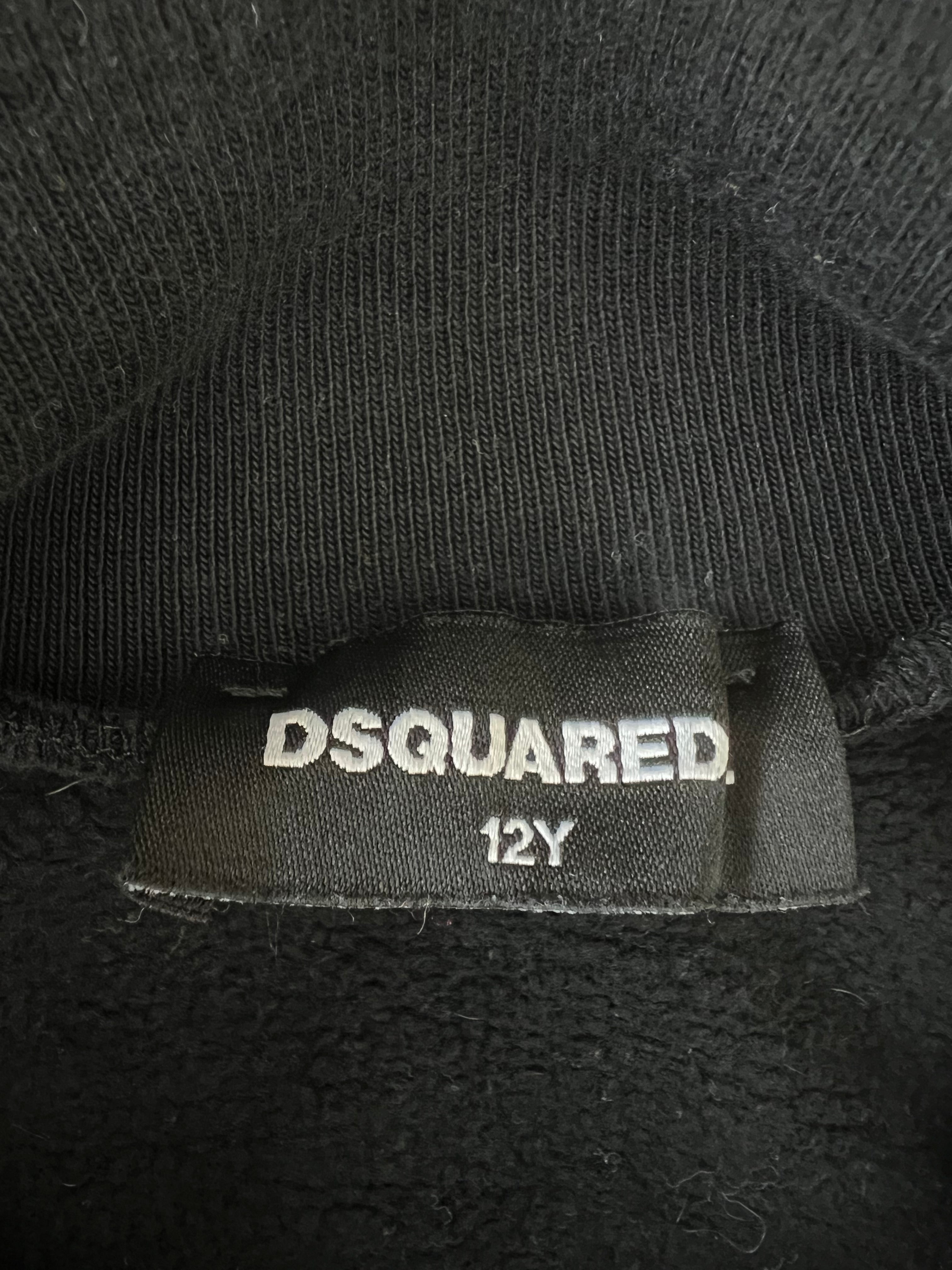 Dsquared2 черен суичер с цип и logotape