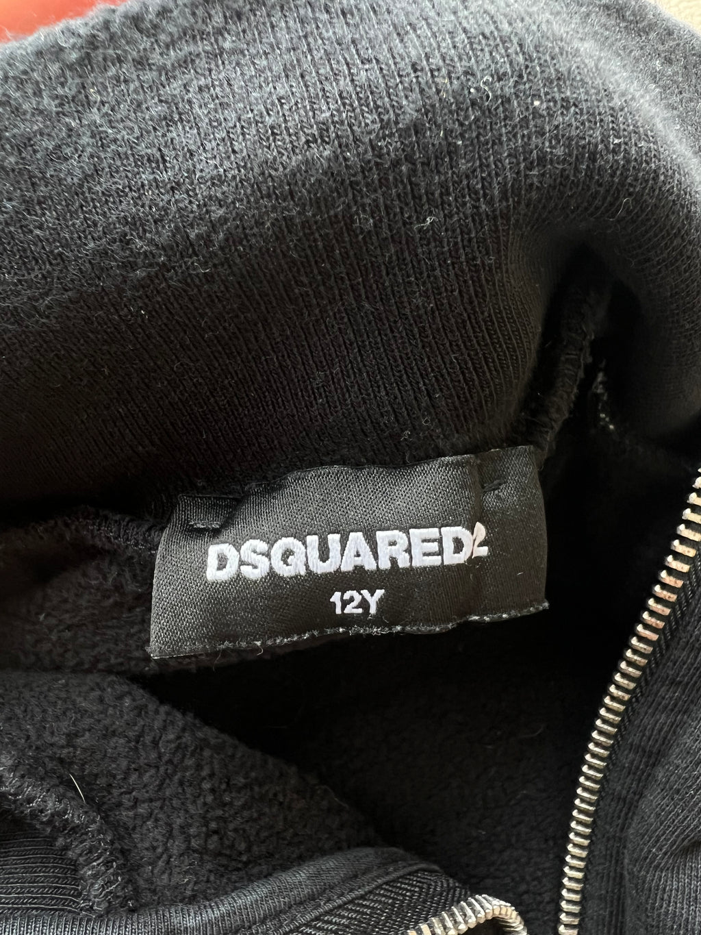 Dsquared2 черен суичер с цип и logotape