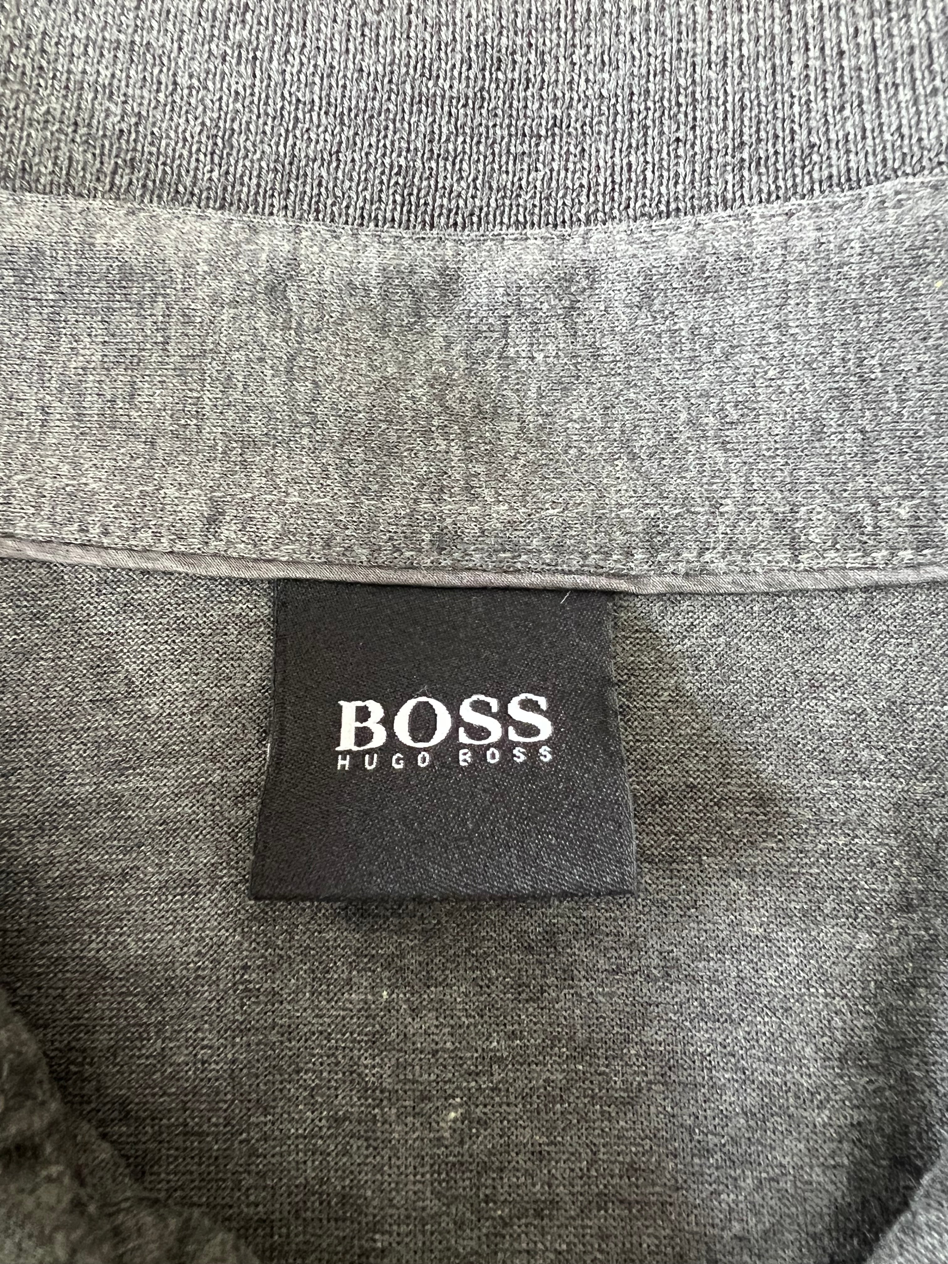 Hugo Boss сива блуза с яка