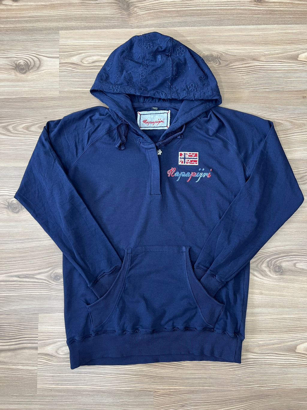 Napapijri син суитчер с качулка