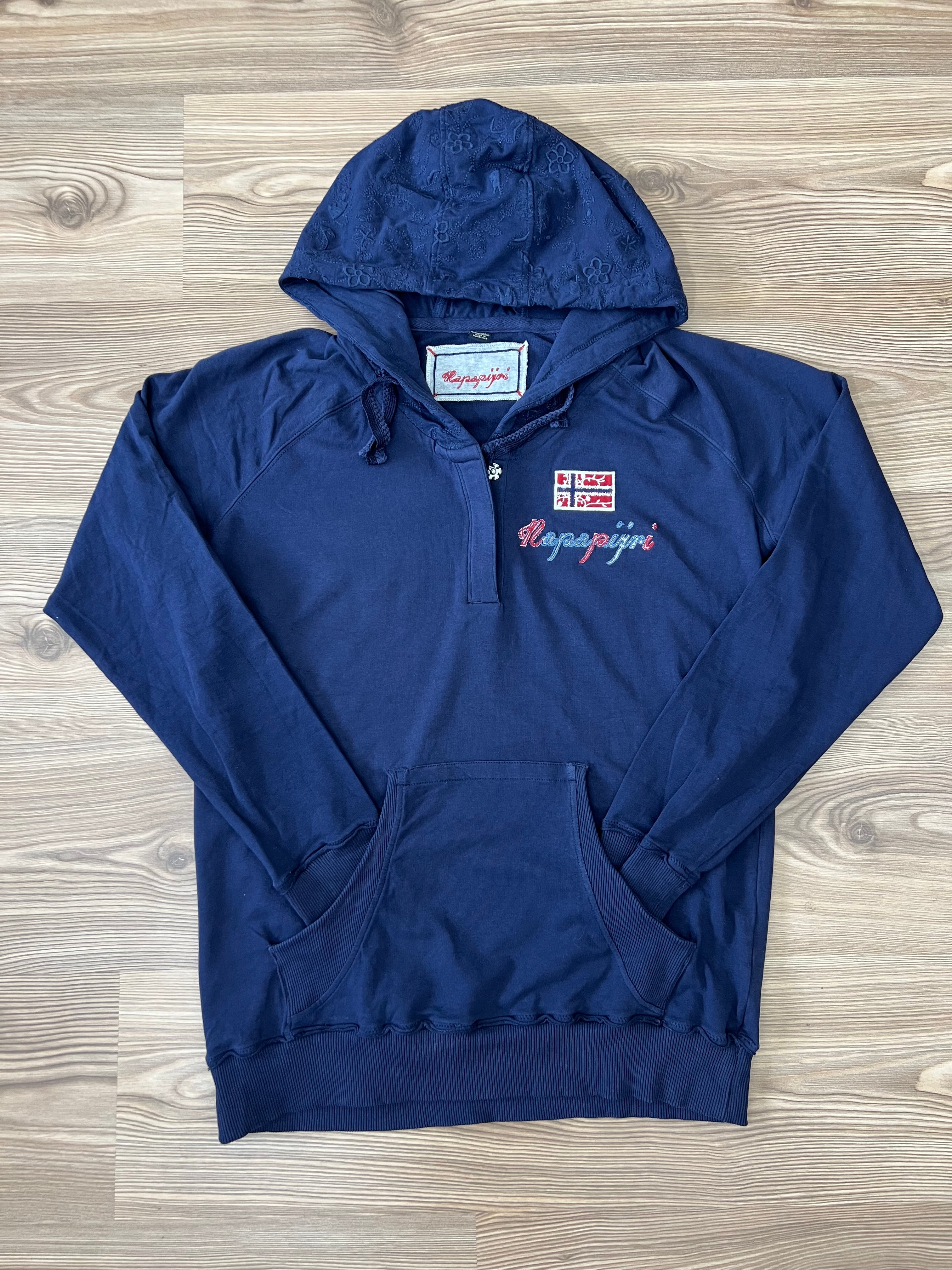 Napapijri син суитчер с качулка