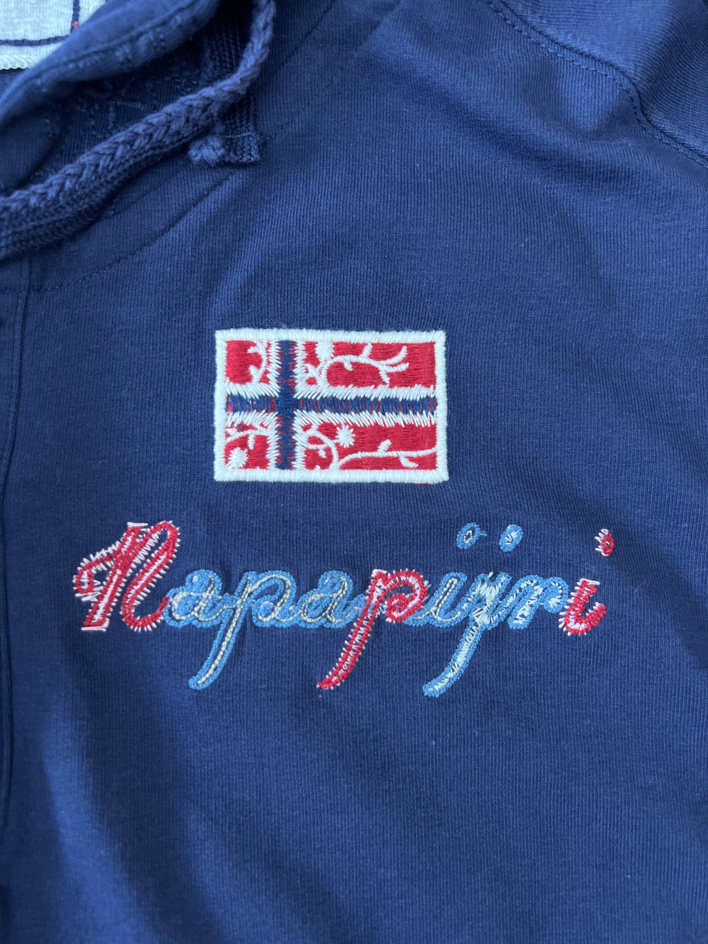 Napapijri син суитчер с качулка