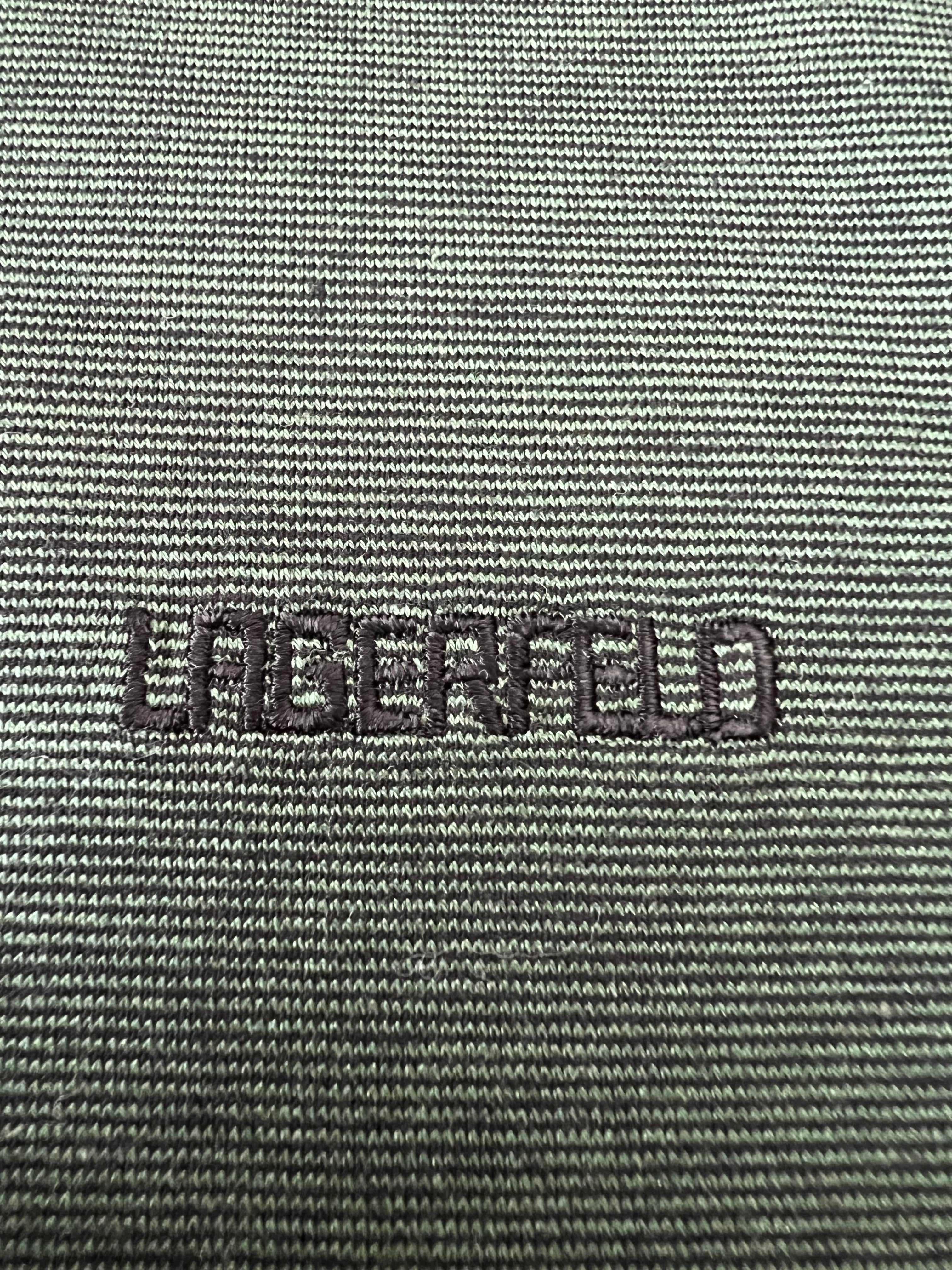 Lagerfeld зелена поло риза с черна яка