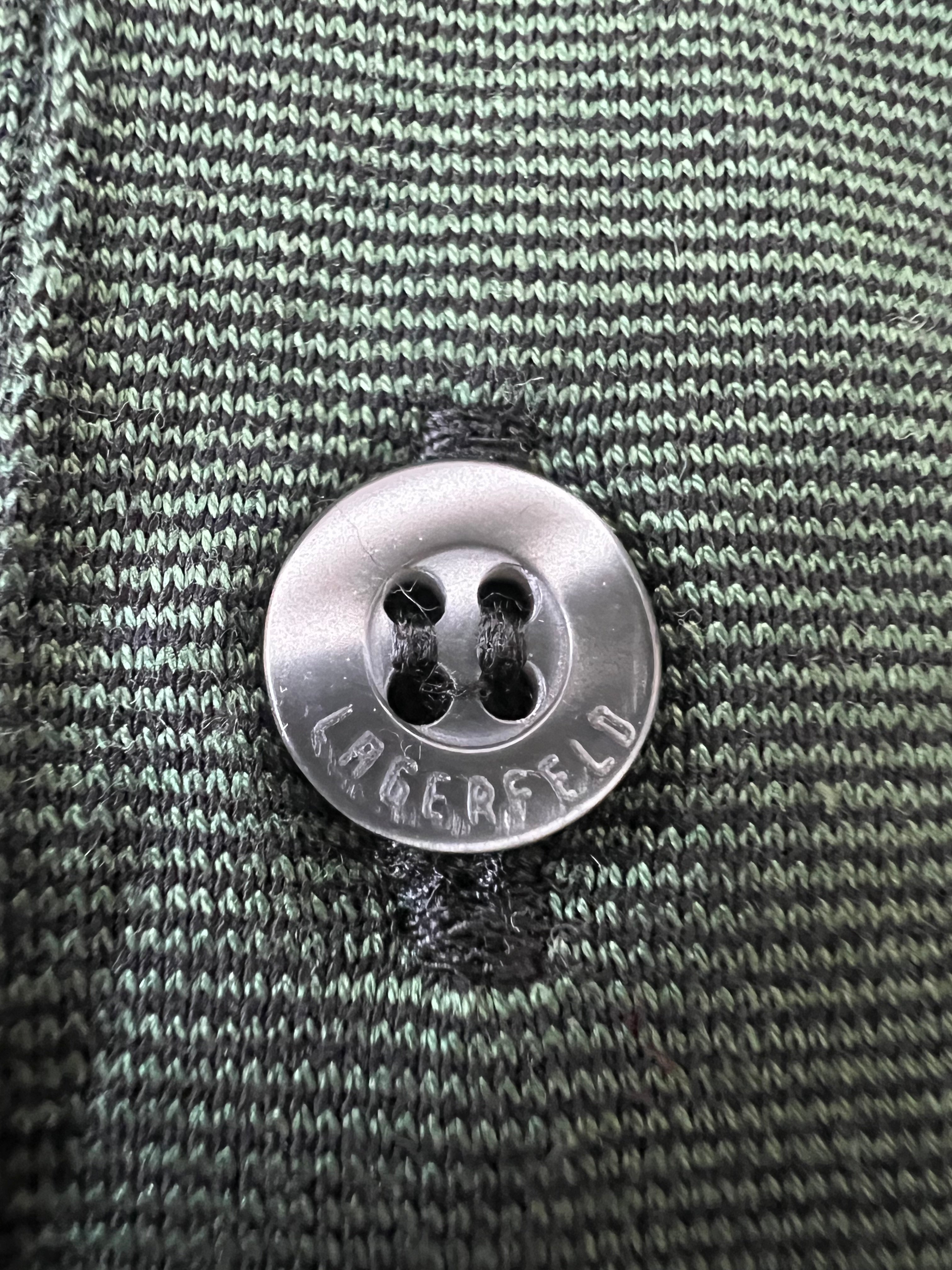 Lagerfeld зелена поло риза с черна яка