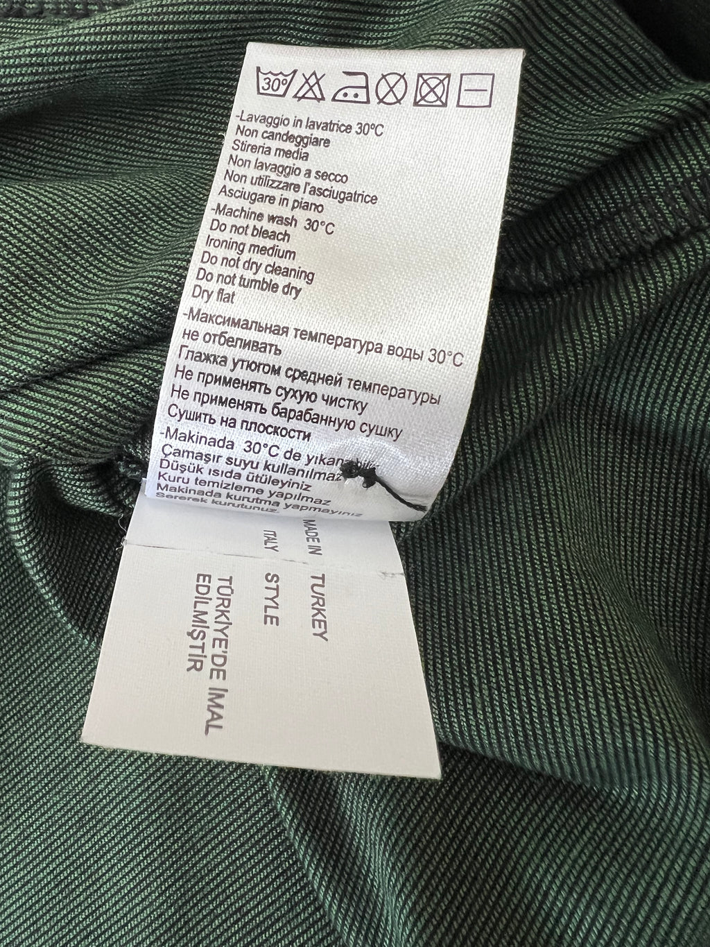 Lagerfeld зелена поло риза с черна яка