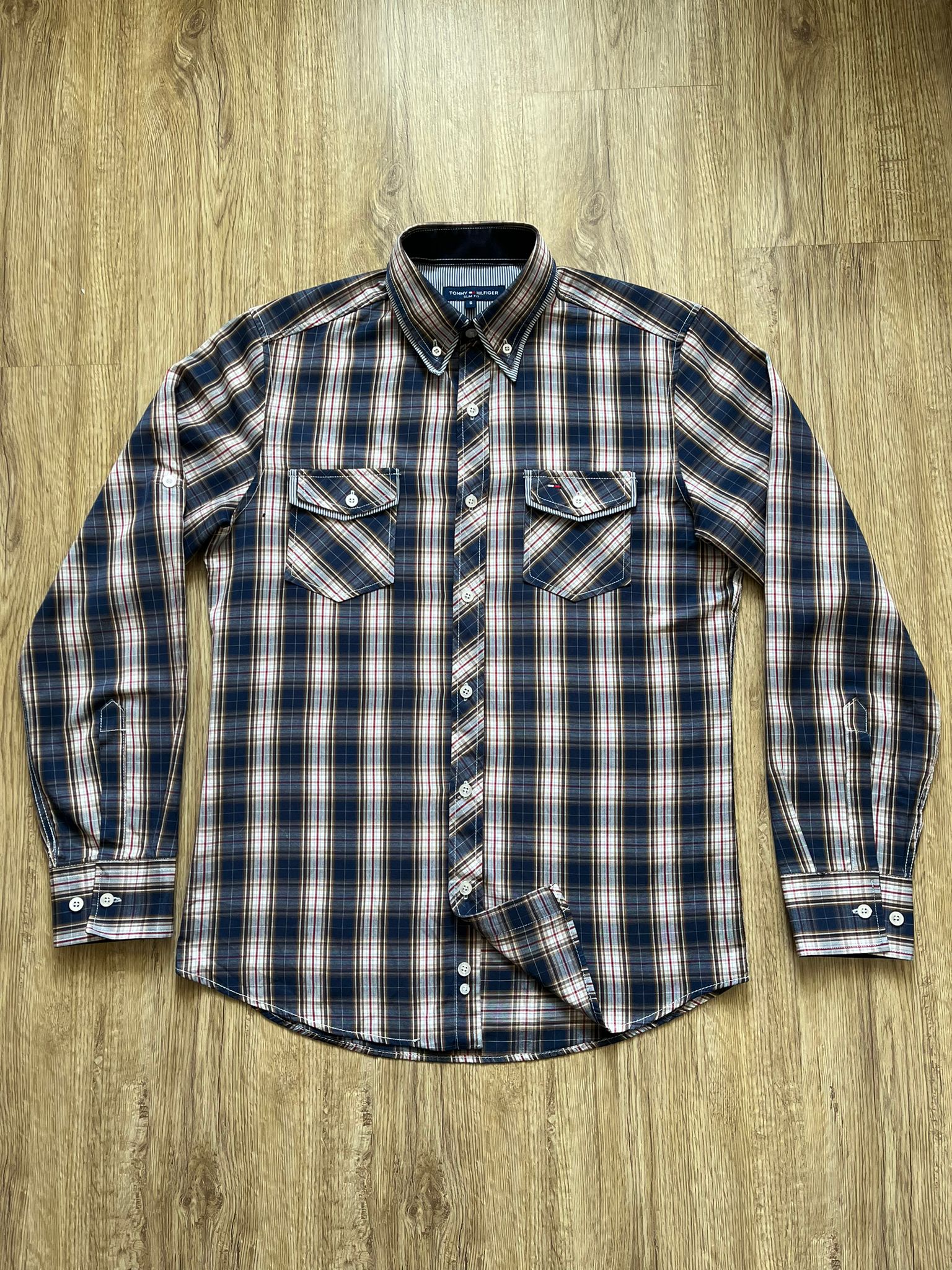 Tommy Hilfiger карирана риза с джобчета