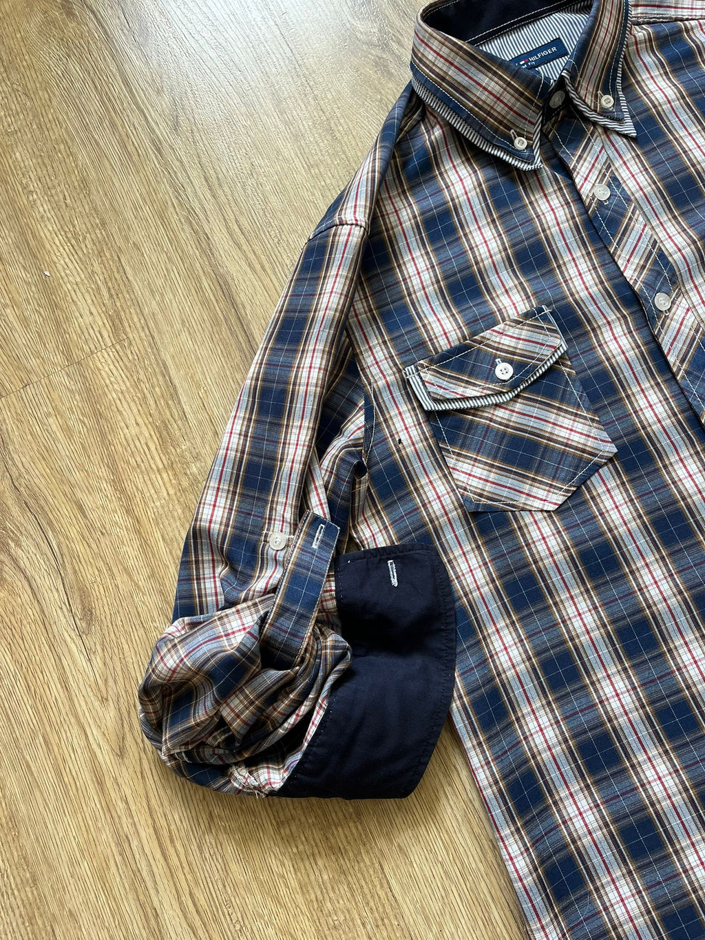 Tommy Hilfiger карирана риза с джобчета