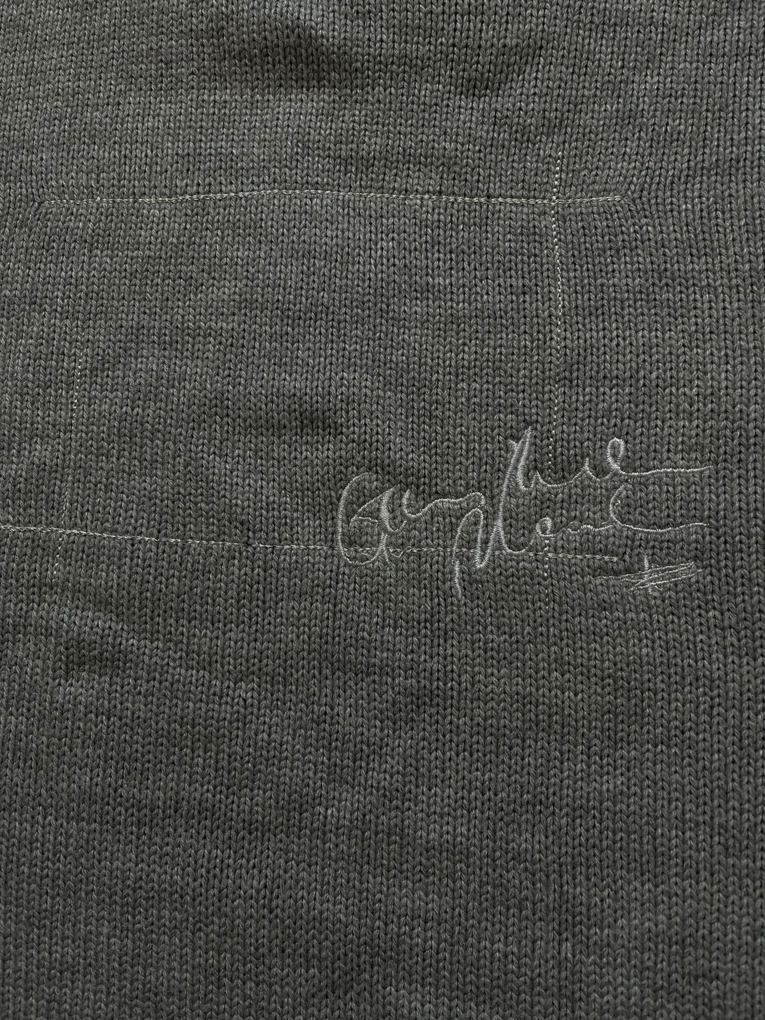 La Martina сив пуловер с цип и много детайли