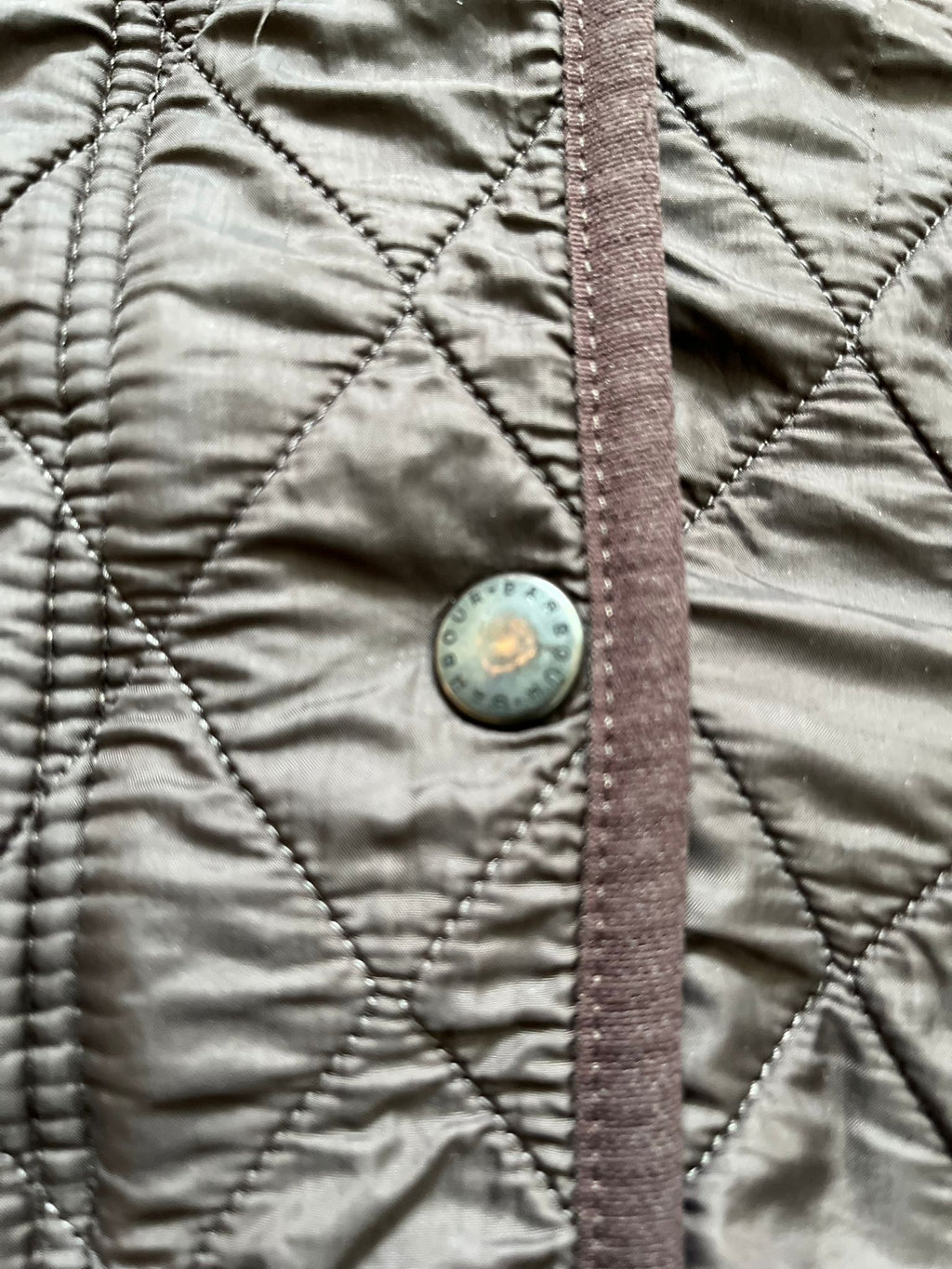 Barbour кафяво дамско ватирано яке с пухкава яка