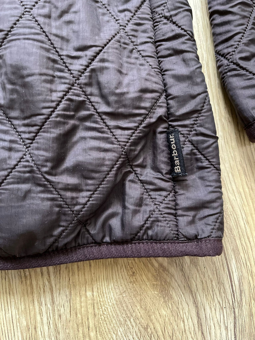 Barbour кафяво дамско ватирано яке с пухкава яка