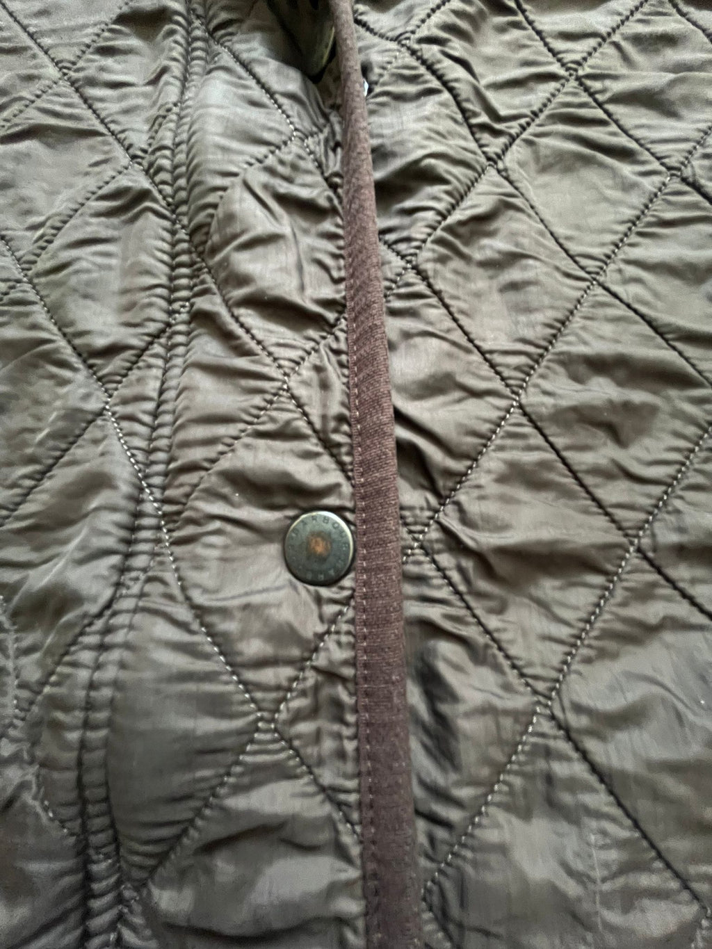 Barbour кафяво дамско ватирано яке с пухкава яка