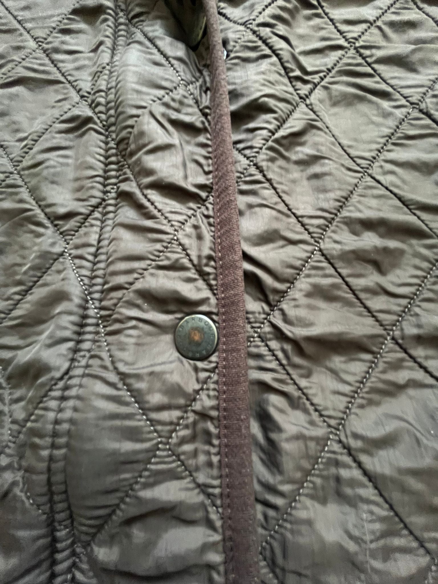 Barbour кафяво дамско ватирано яке с пухкава яка