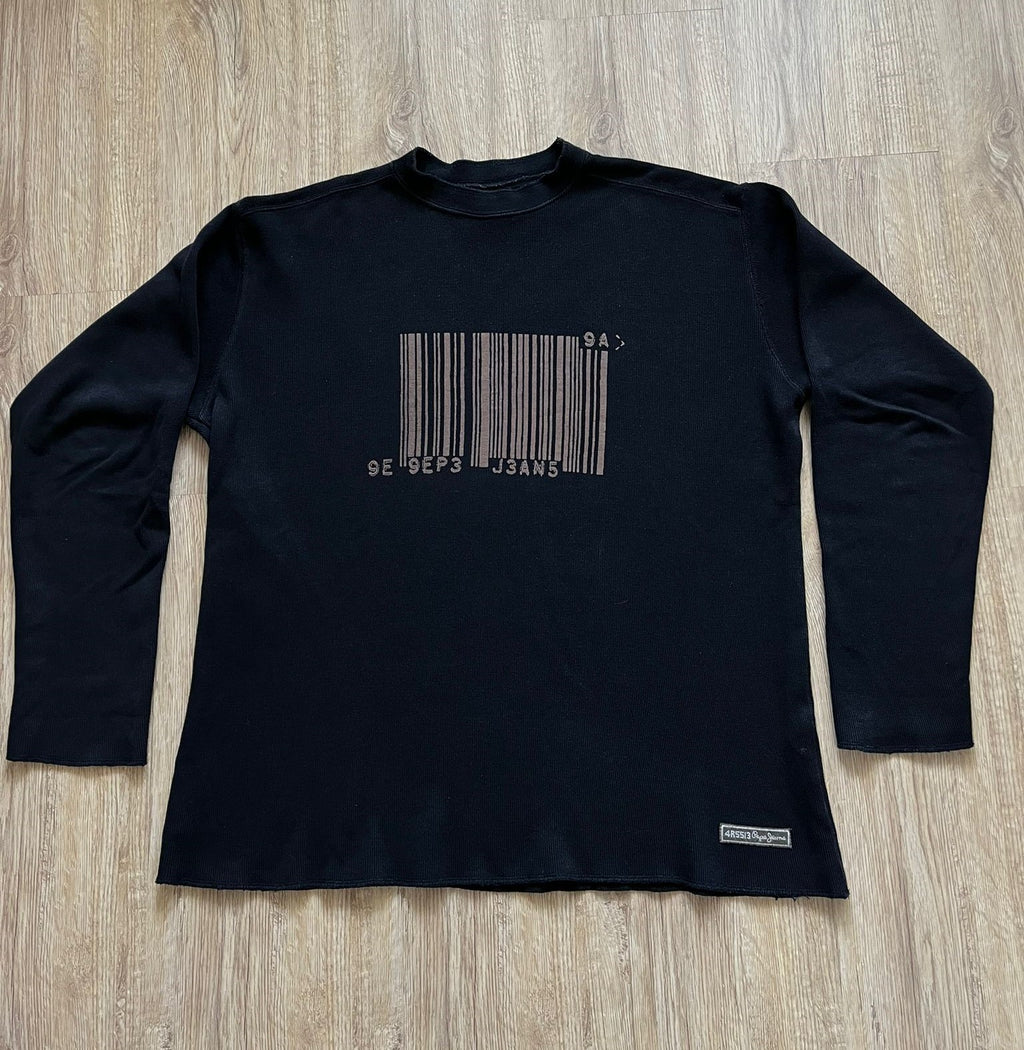 Pepe Jeans черна блуза кафяв баркод щампа