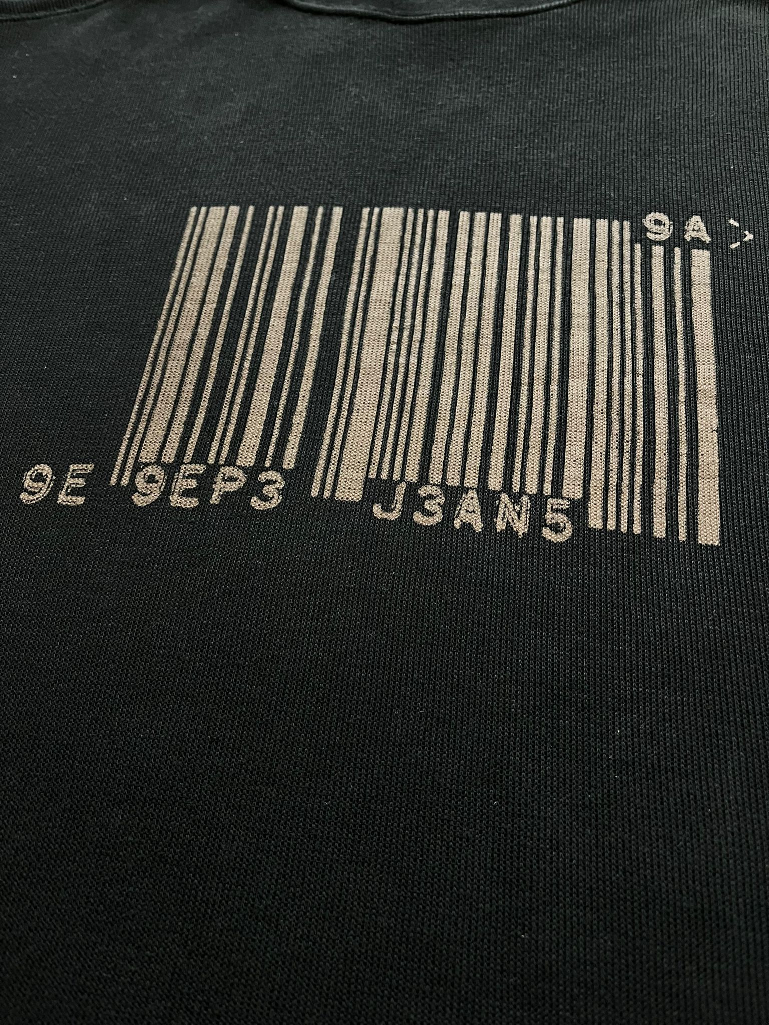 Pepe Jeans черна блуза кафяв баркод щампа