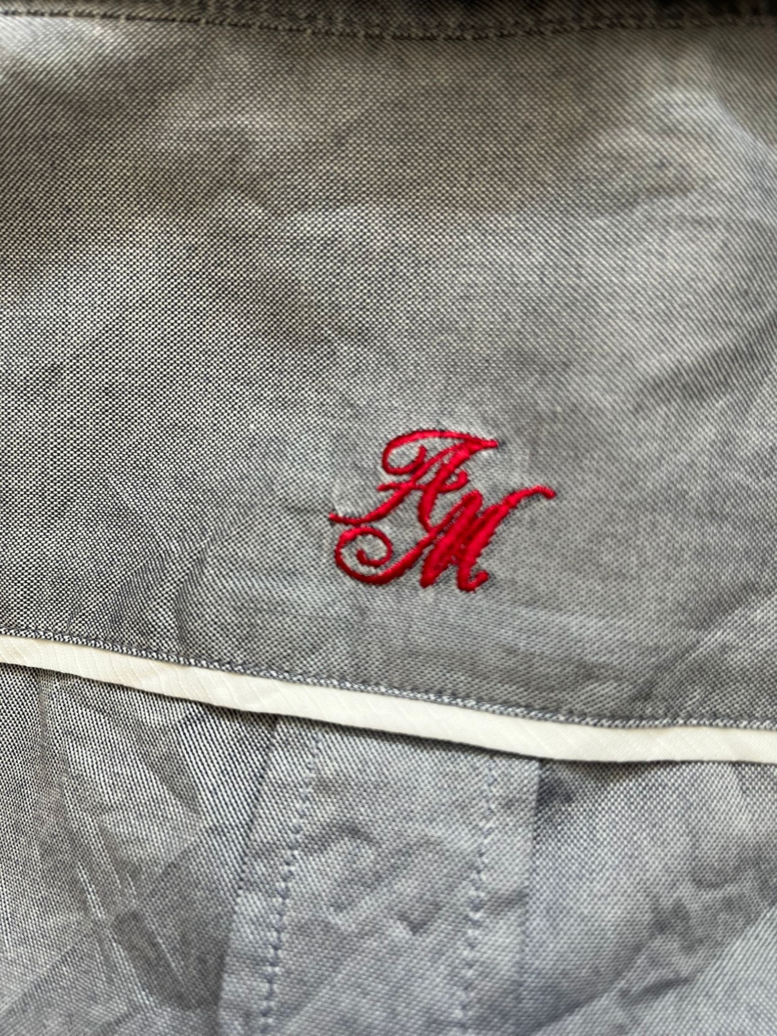 Antony Morato сива тениска червена бродерия на гърба